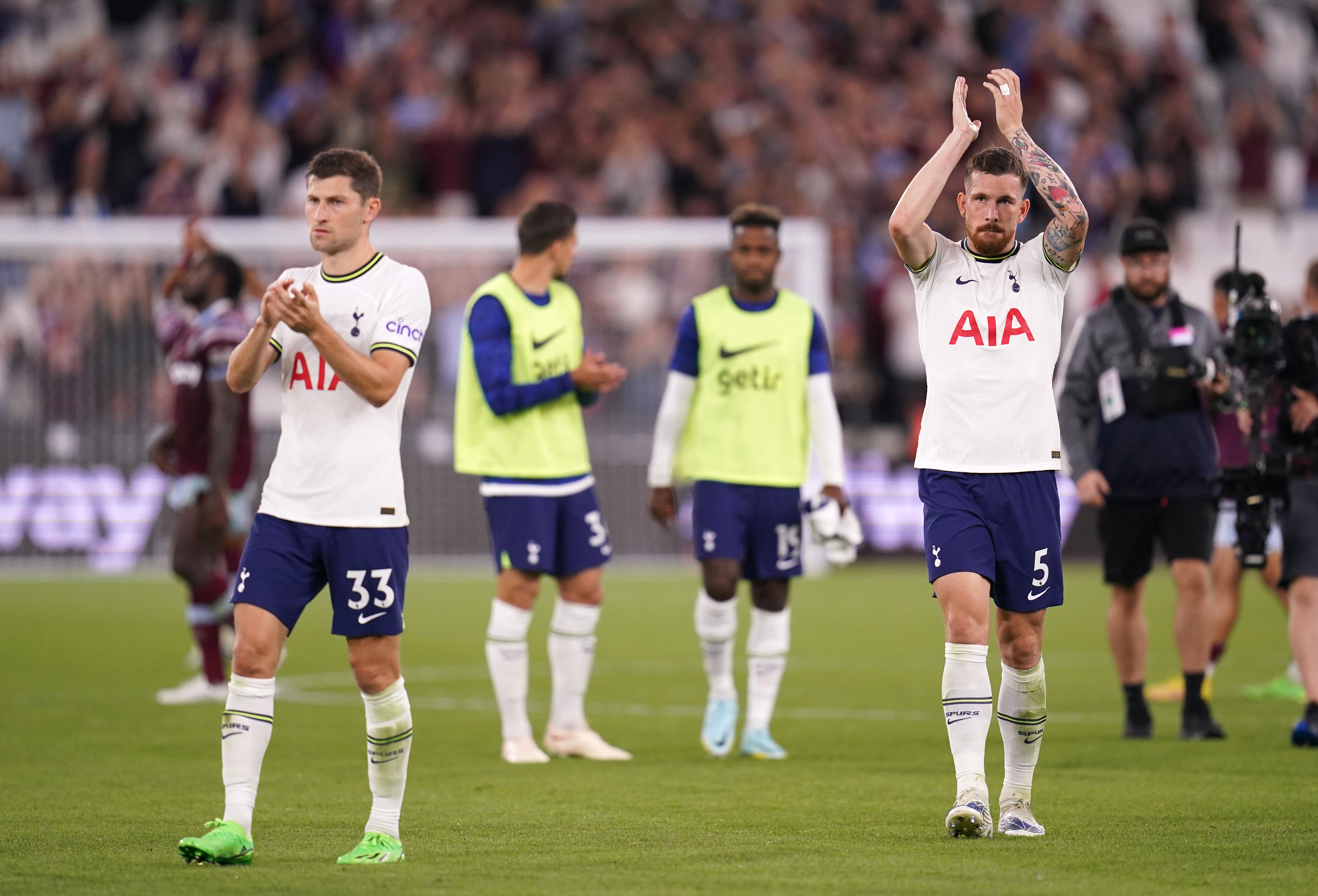 Tottenham held on for a point at West ham (John Walton/PA)