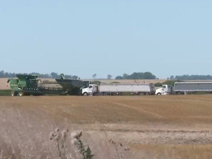 The scene of the shooting in Towner County is shown above