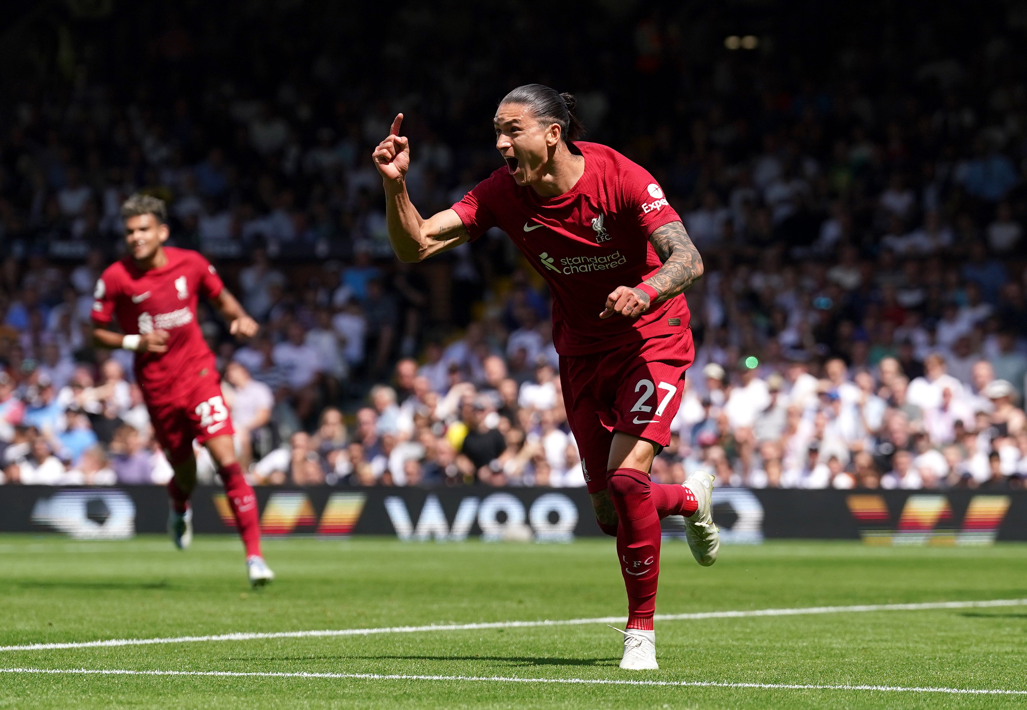 Darwin Nunez scored on his Premier League debut (Adam Davy/PA)