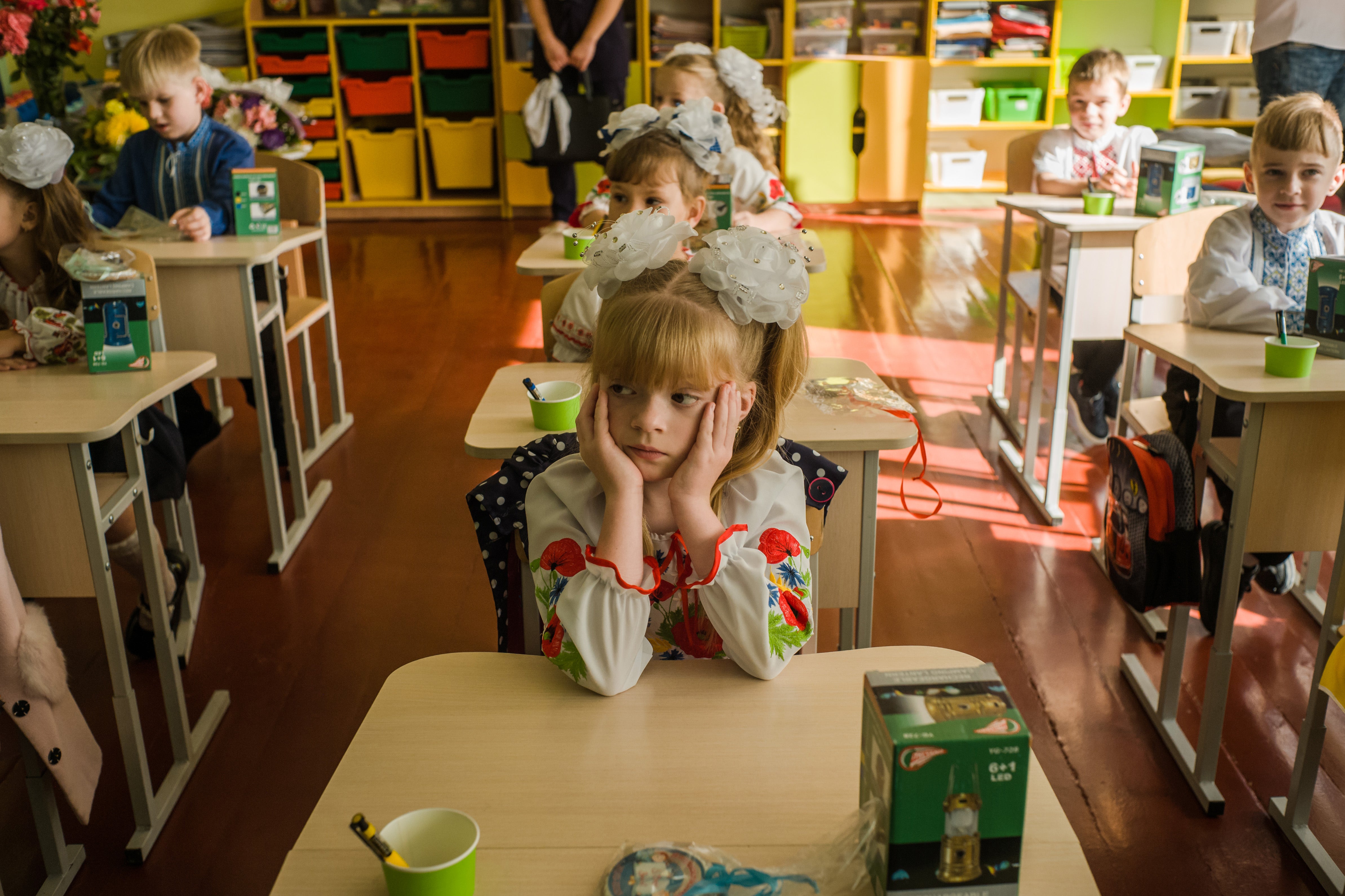 Lessons got underway on the first day of school