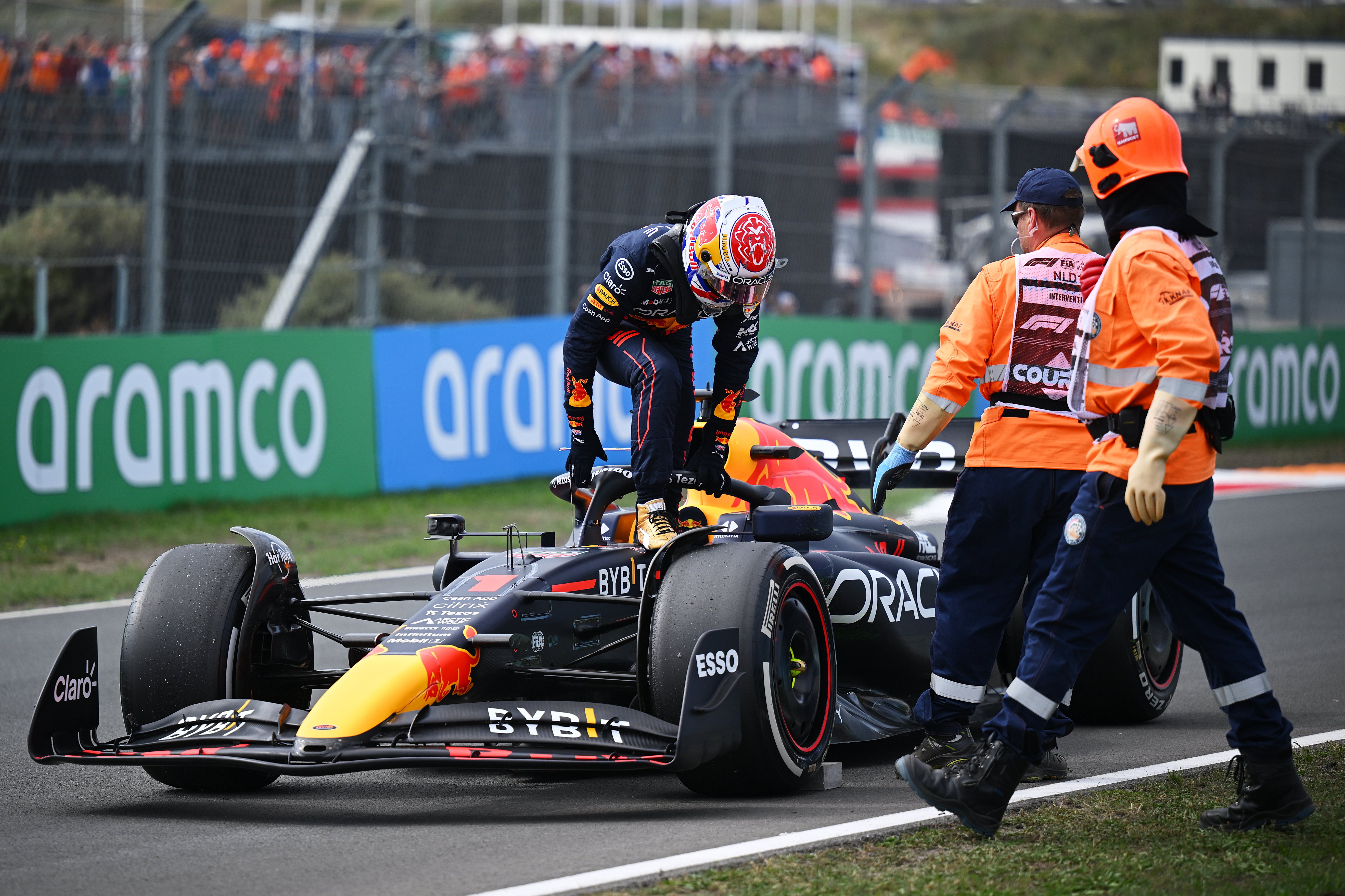 Championship leader Verstappen complained of a gearbox issue