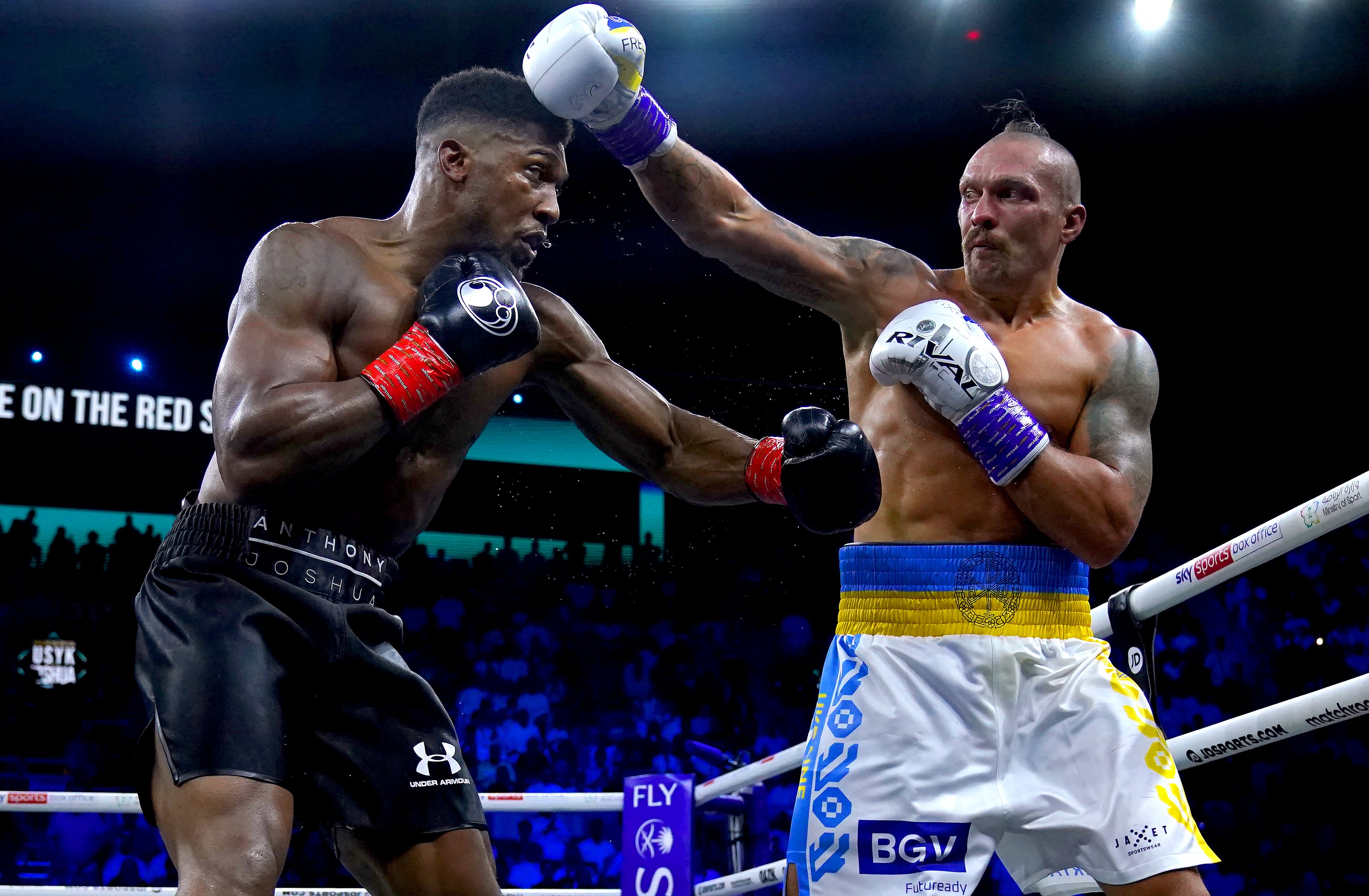 Oleksandr Usyk (right) beat Anthony Joshua for the second time last month (Nick Potts/PA