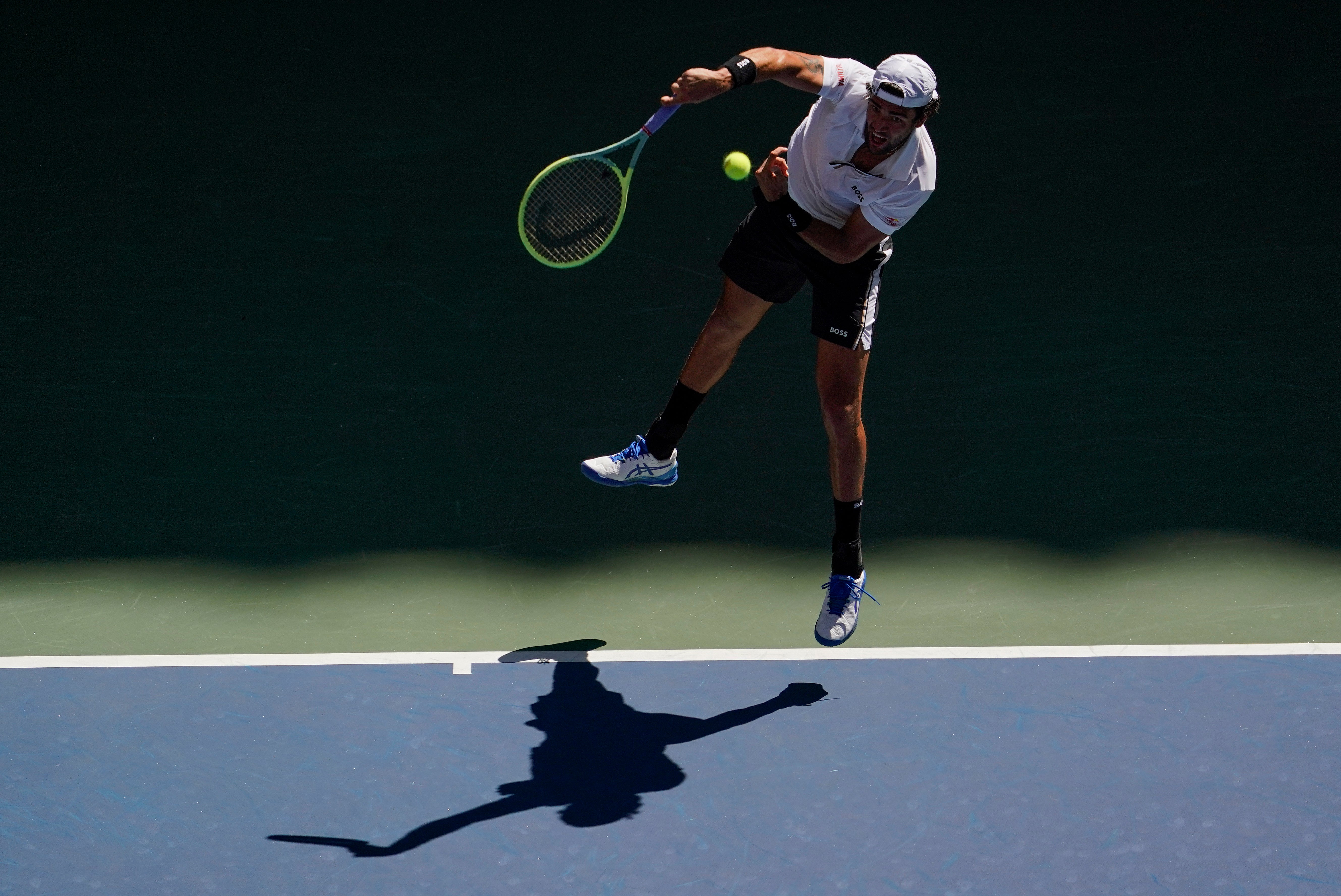 Matteo Berrettini unleashes a serve