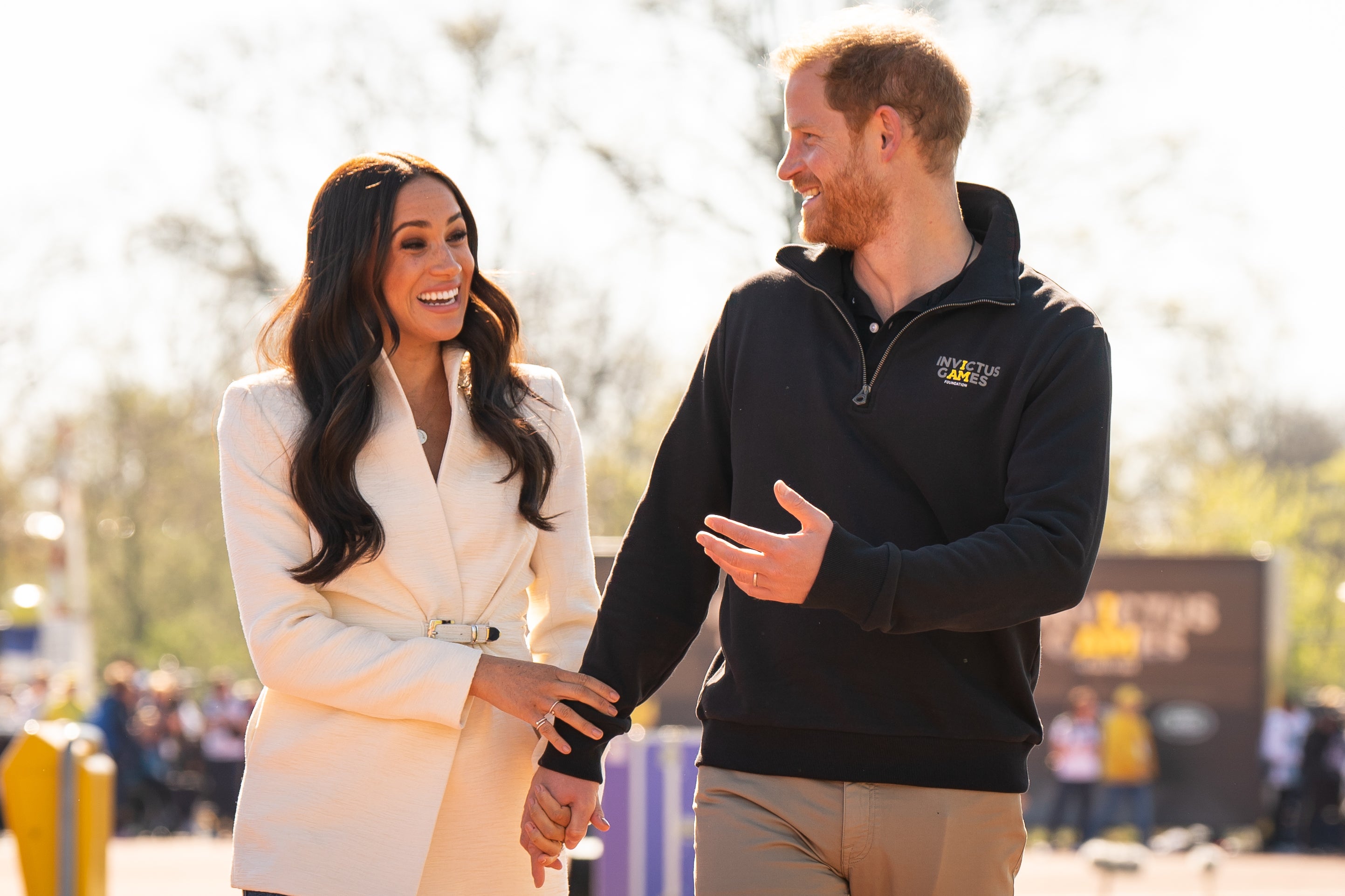 The Duke and Duchess of Sussex at the Invictus Games in The Hague (Aaron Chown/PA)