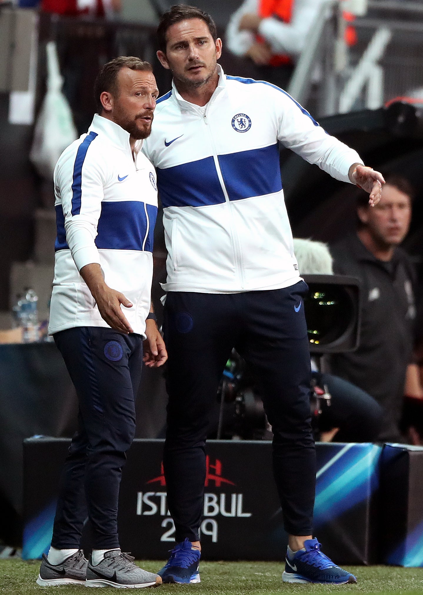 Jody Morris, left, alongside Frank Lampard, right, in their Chelsea days (Nick Potts/PA)