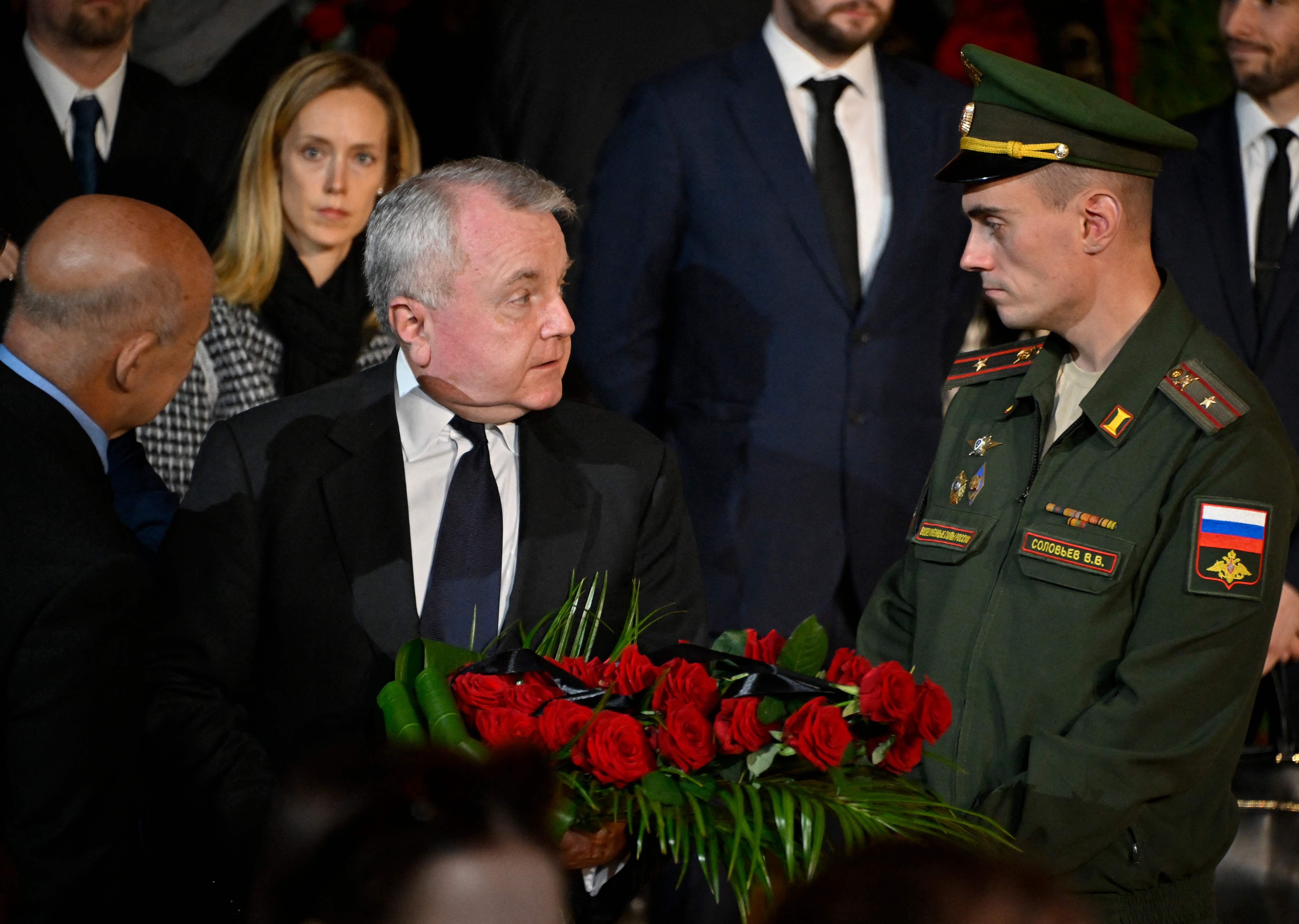 US ambassador to Russia John Joseph Sullivan attended the service