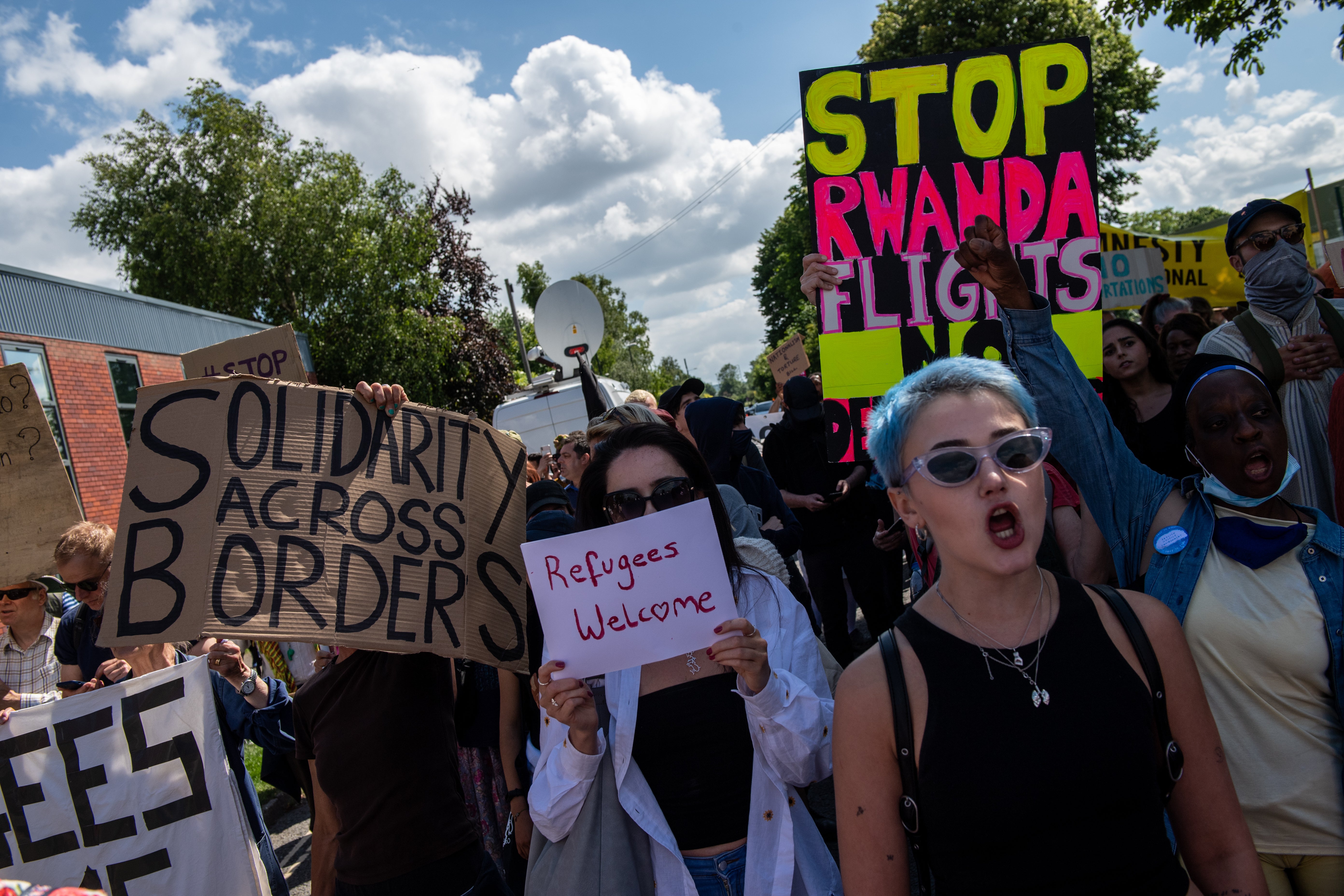 Protests have been held against the government’s deporation plan