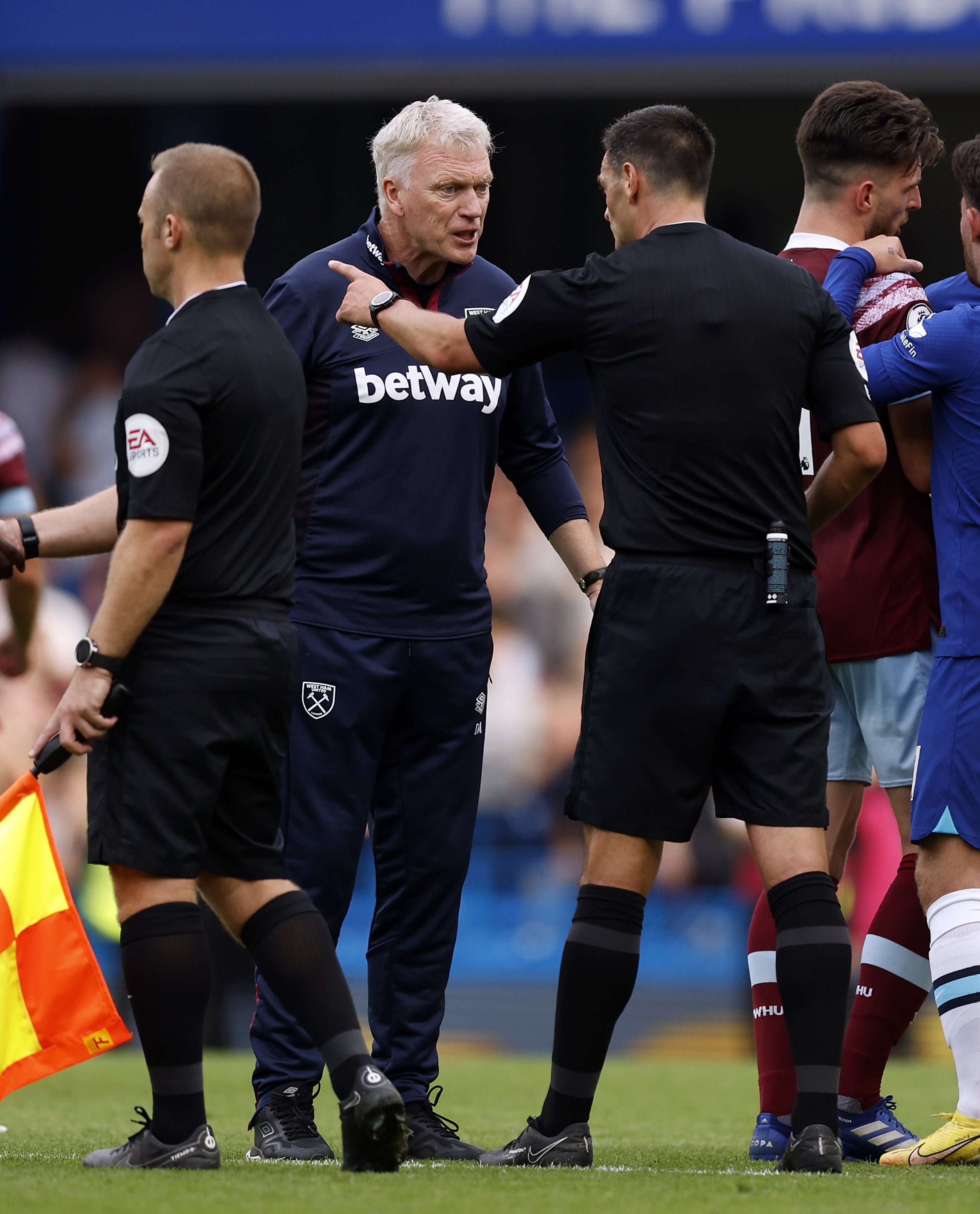 David Moyes was unhappy with the decision to rule out a late equaliser for West Ham against Chelsea (Steven Paston/PA)