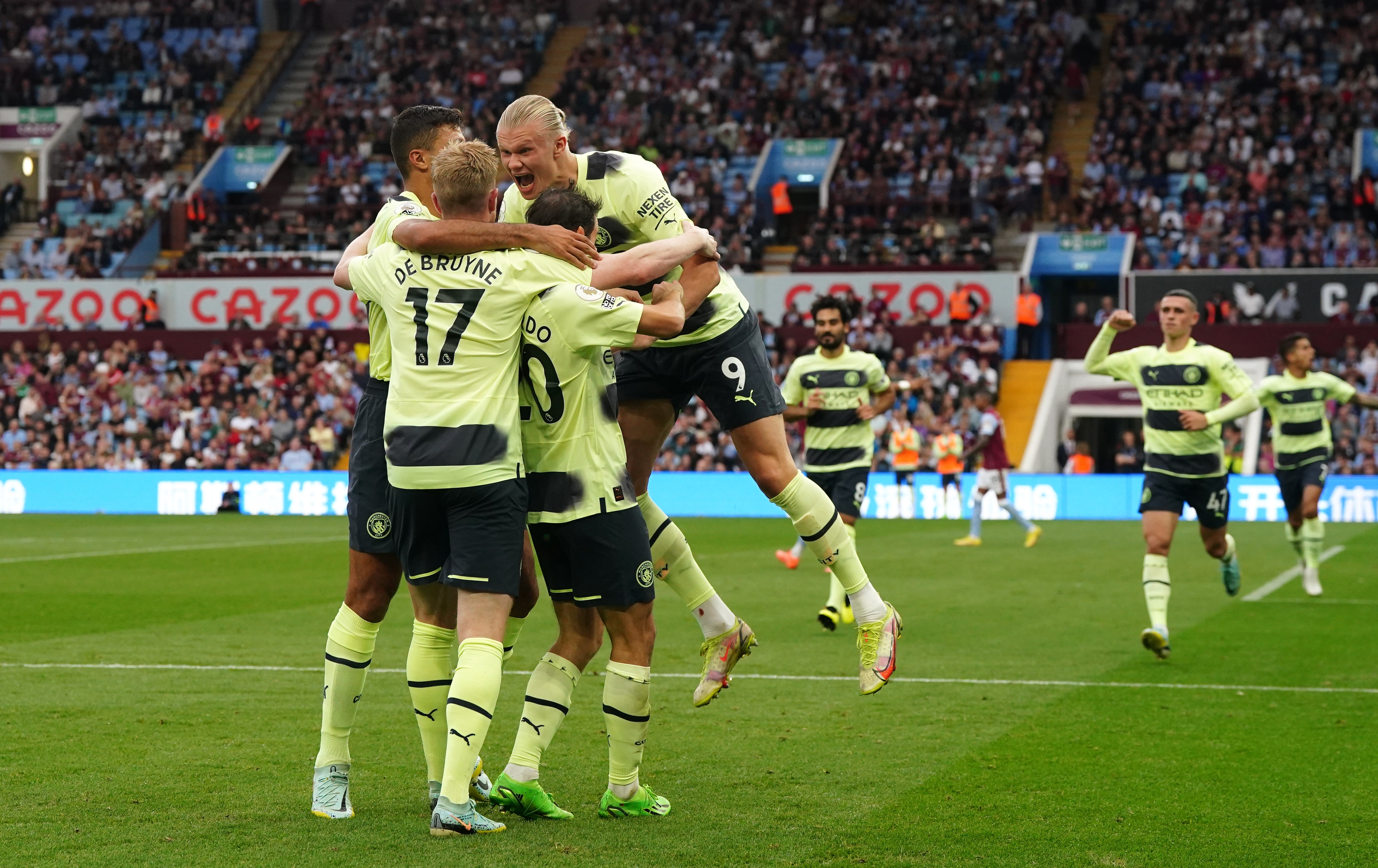 Haaland (right) fired City ahead (Nick Potts/PA)