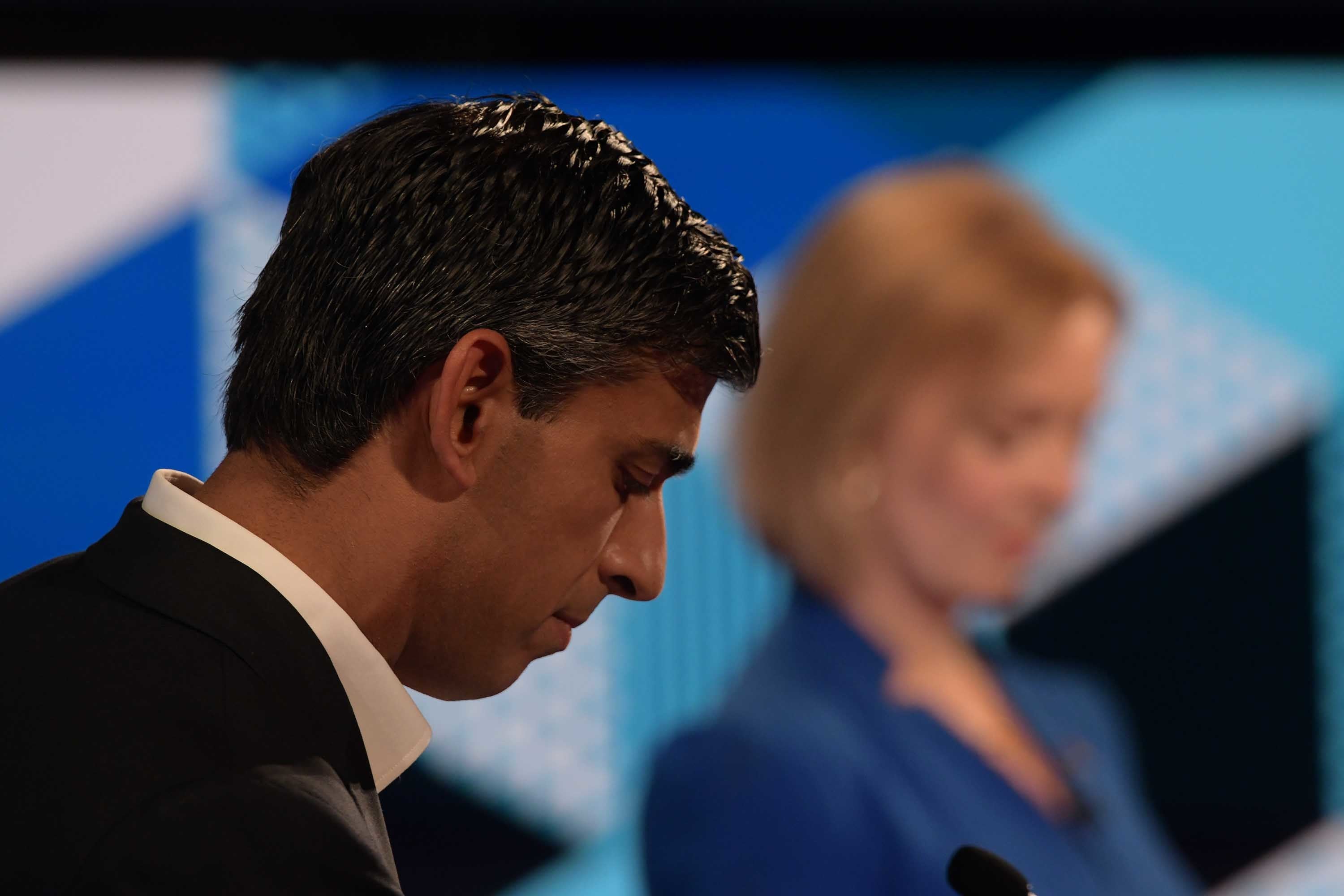 Rishi Sunak and Liz Truss (Jeff Overs/BBC)