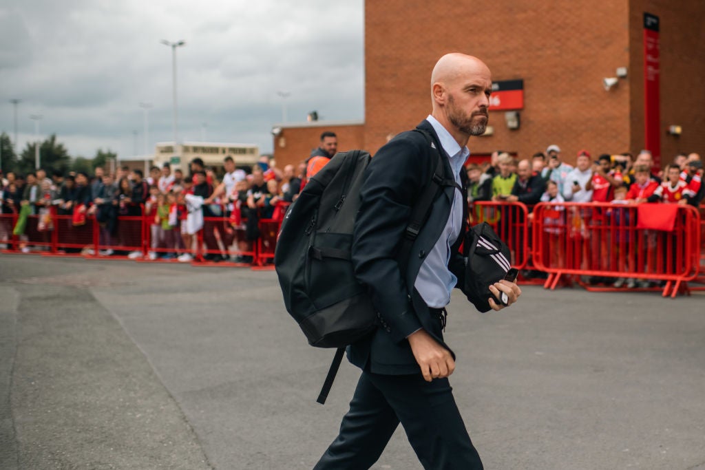 Ten Hag has arrived for today’s game