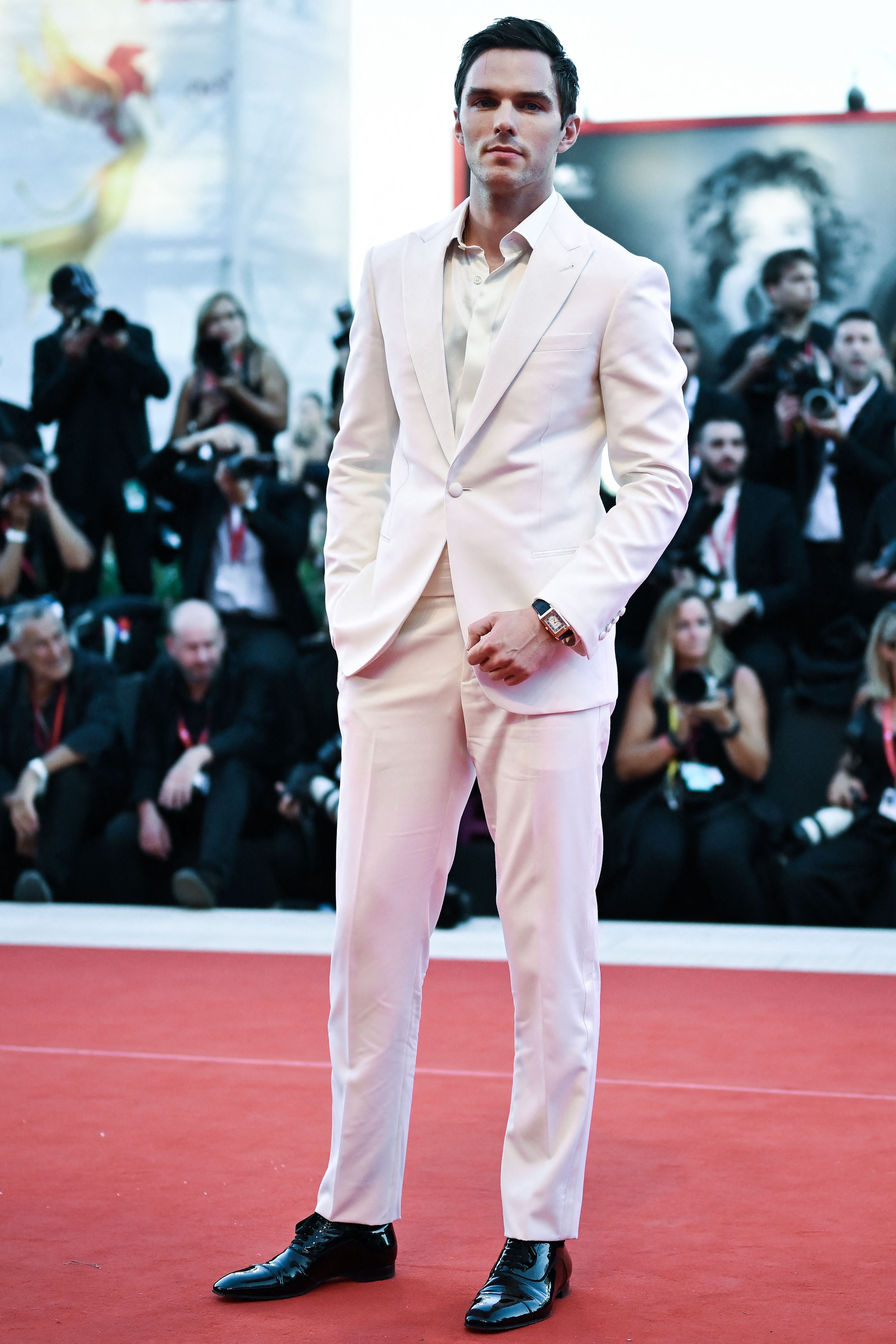 Nicholas Hoult arrives on September 2, 2022 for the screening of the film "Bones And All" presented in the Venezia 79 competition as part of the 79th Venice International Film Festival