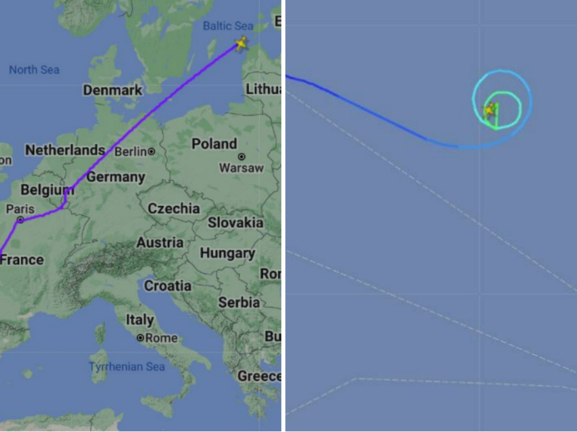 Four feared dead after private jet ‘carrying family of three’ crashes into Baltic Sea