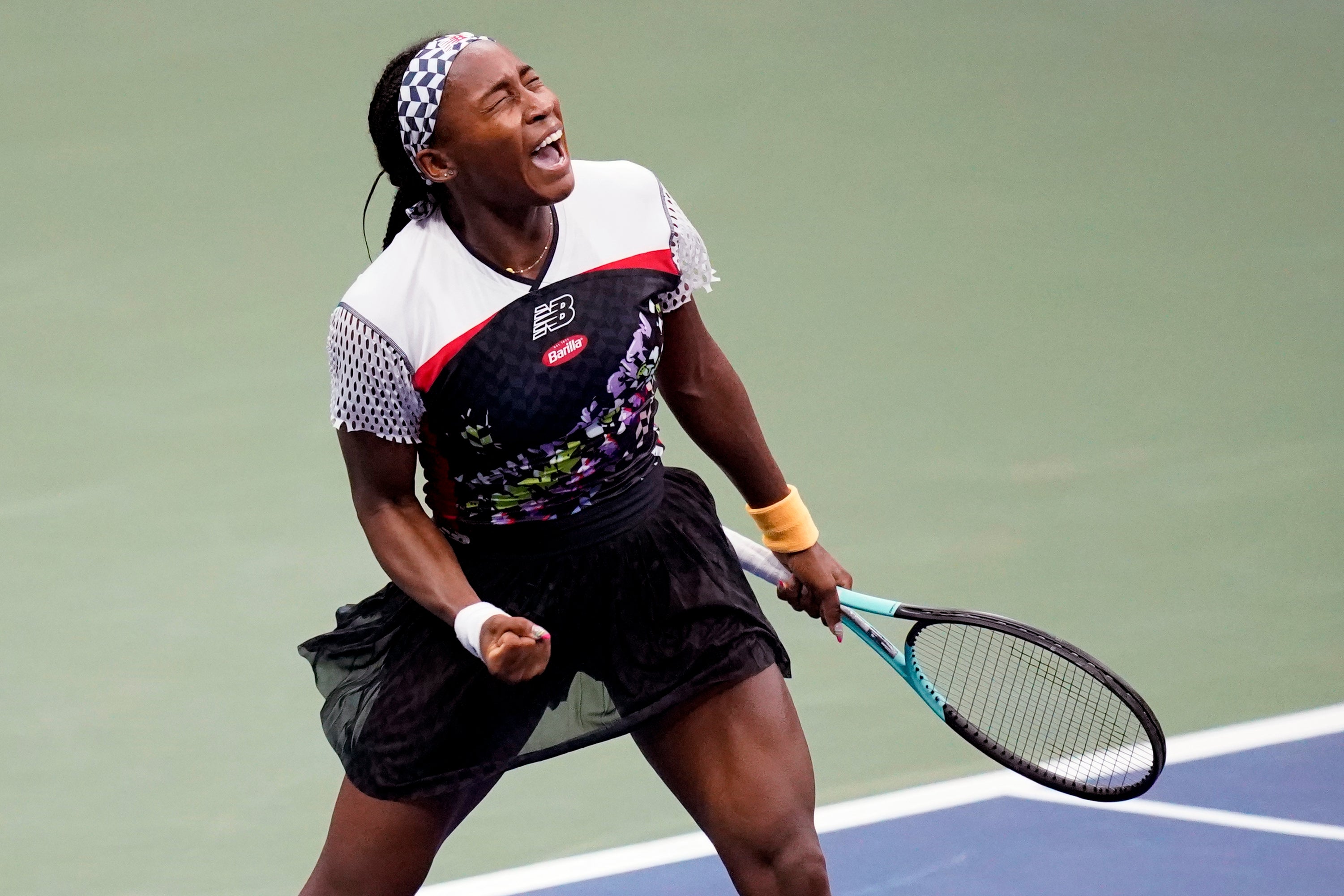 Coco Gauff is through to her first US Open quarter-final (Julia Nikhinson/AP)