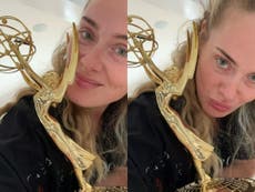 ‘Trust me to officially have an EGO’: Adele cracks joke after winning first Emmy Award