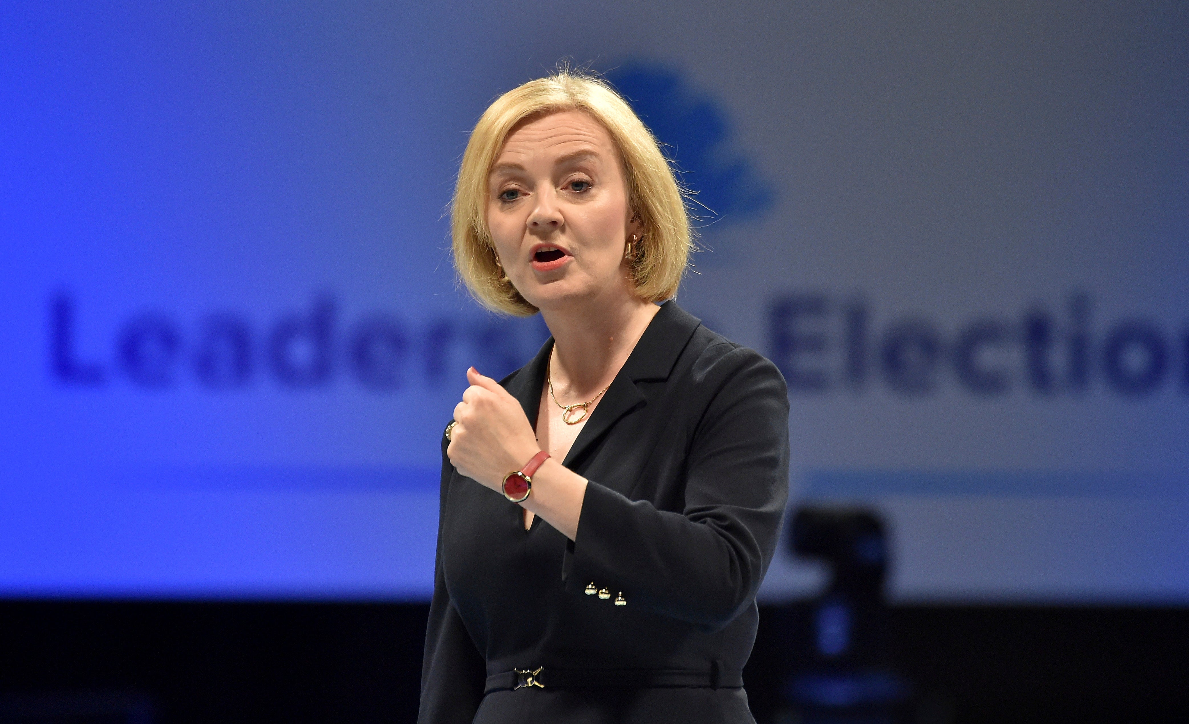 Liz Truss during a Conservative leadership hustings in Birmingham