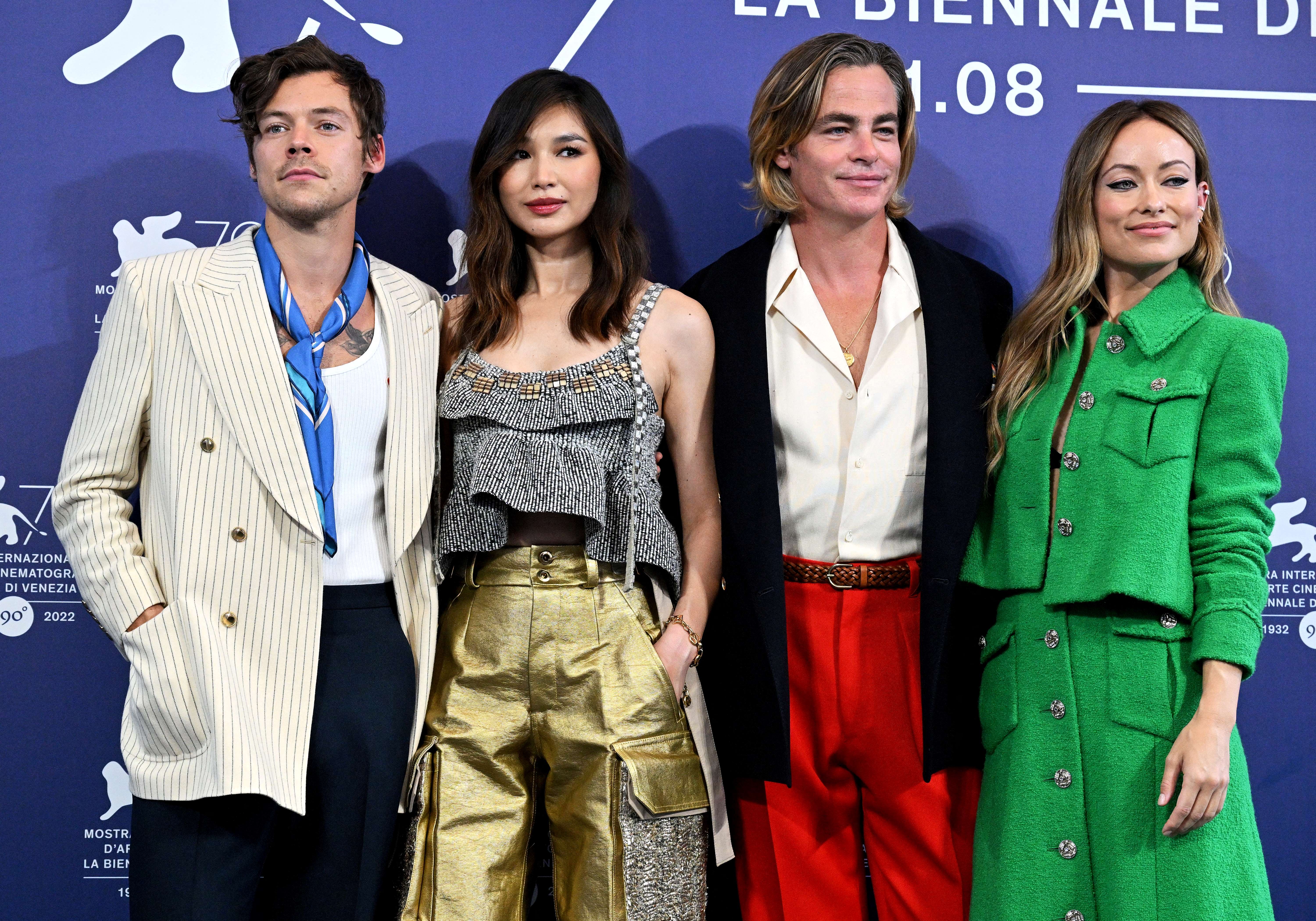 Harry Styles, Gemma Chan, Chris Pine and Olivia Wilde at the photocall for ‘Don’t Worry Darling'