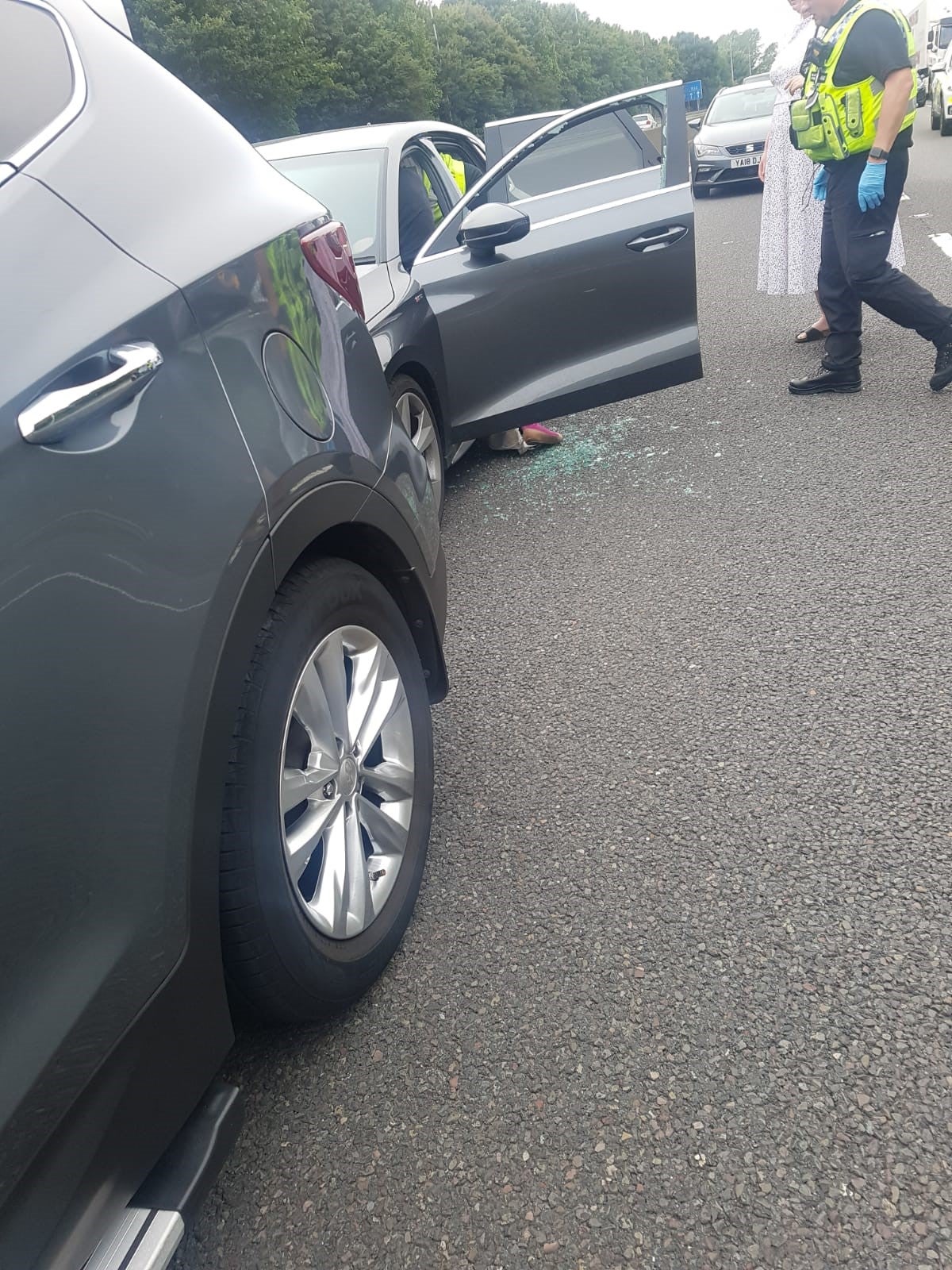 Many stopped to help including a doctor on the carriageway