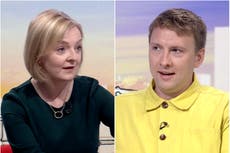 Joe Lycett says Liz Truss had ‘a face like a slapped arse’ after BBC interview