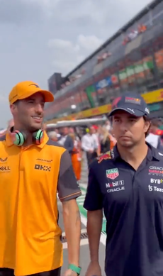 Daniel Ricciardo caught on camera telling Sergio Perez he will take a year out after McLaren split 