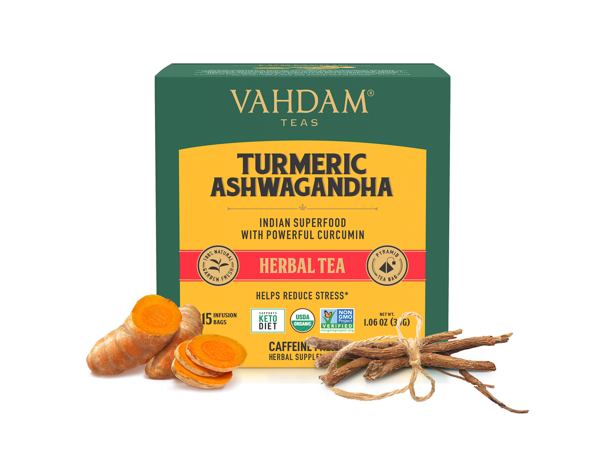 Vahdam India tumeric ashwagandha tea