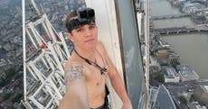 The Shard: Barefoot man climbs higher than 40 floors as couple films him from bed