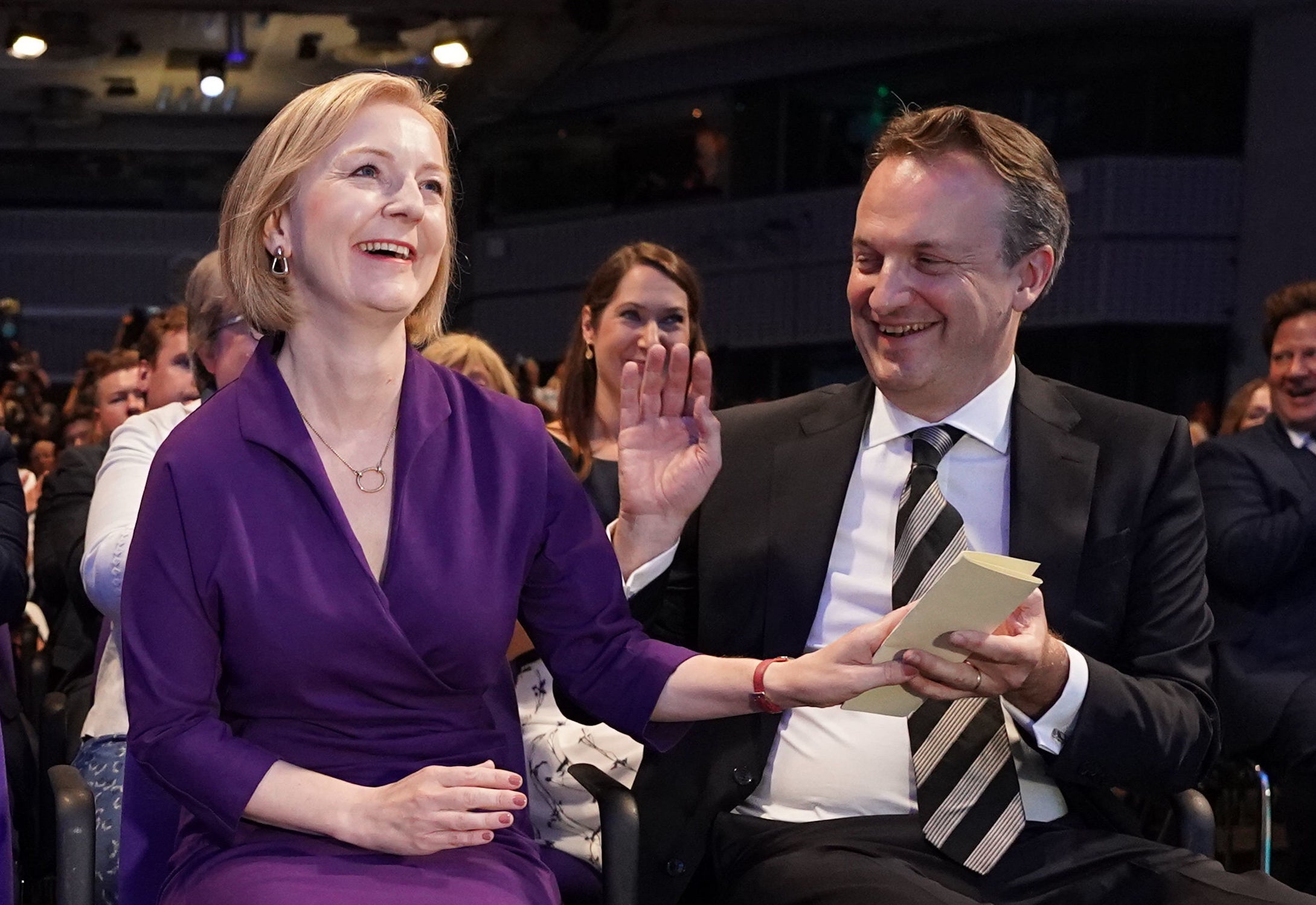 Liz Truss with her husband Hugh O’Leary