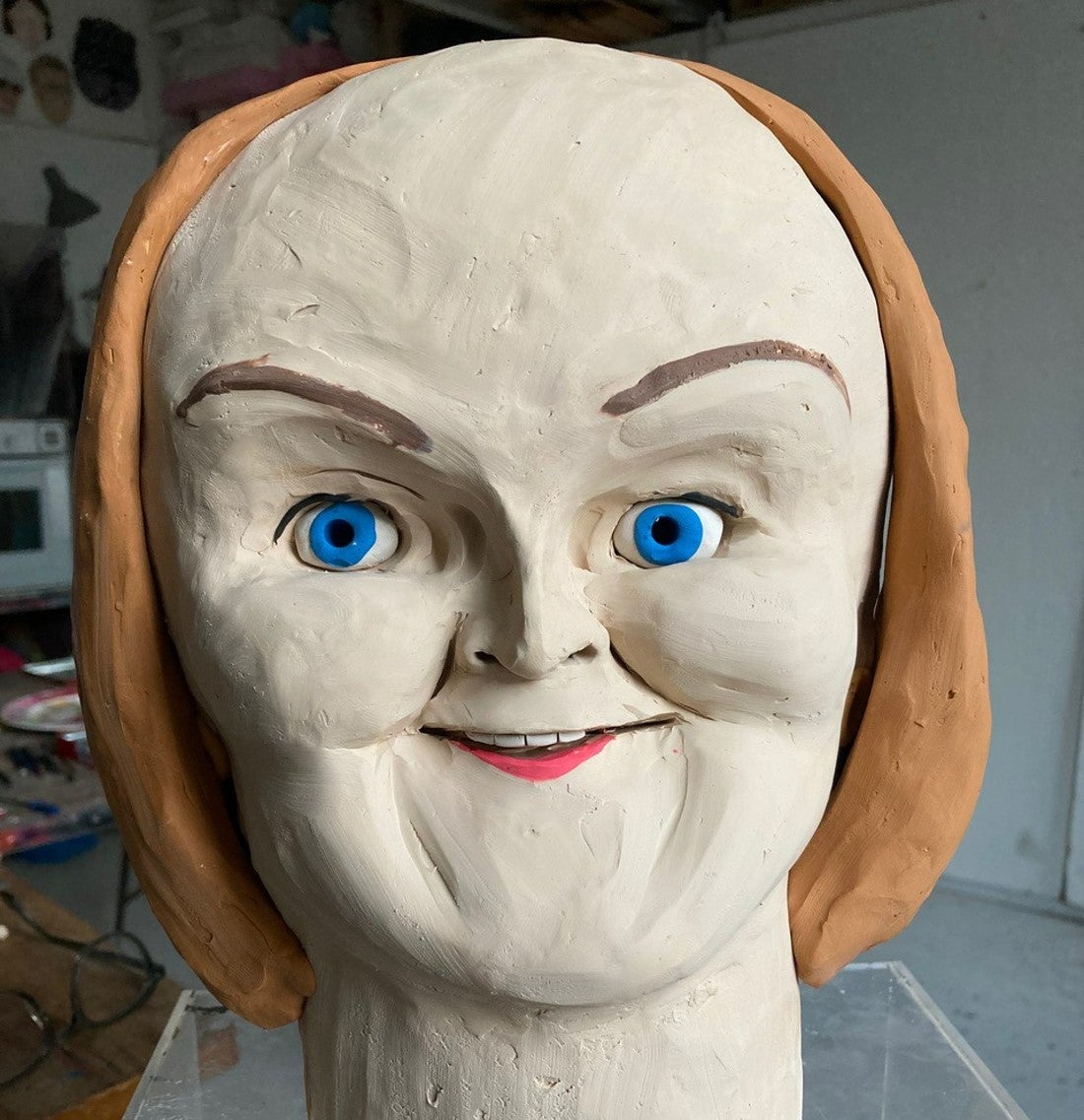 Liz Truss sculpture in the works (Wilfrid Wood/PA)