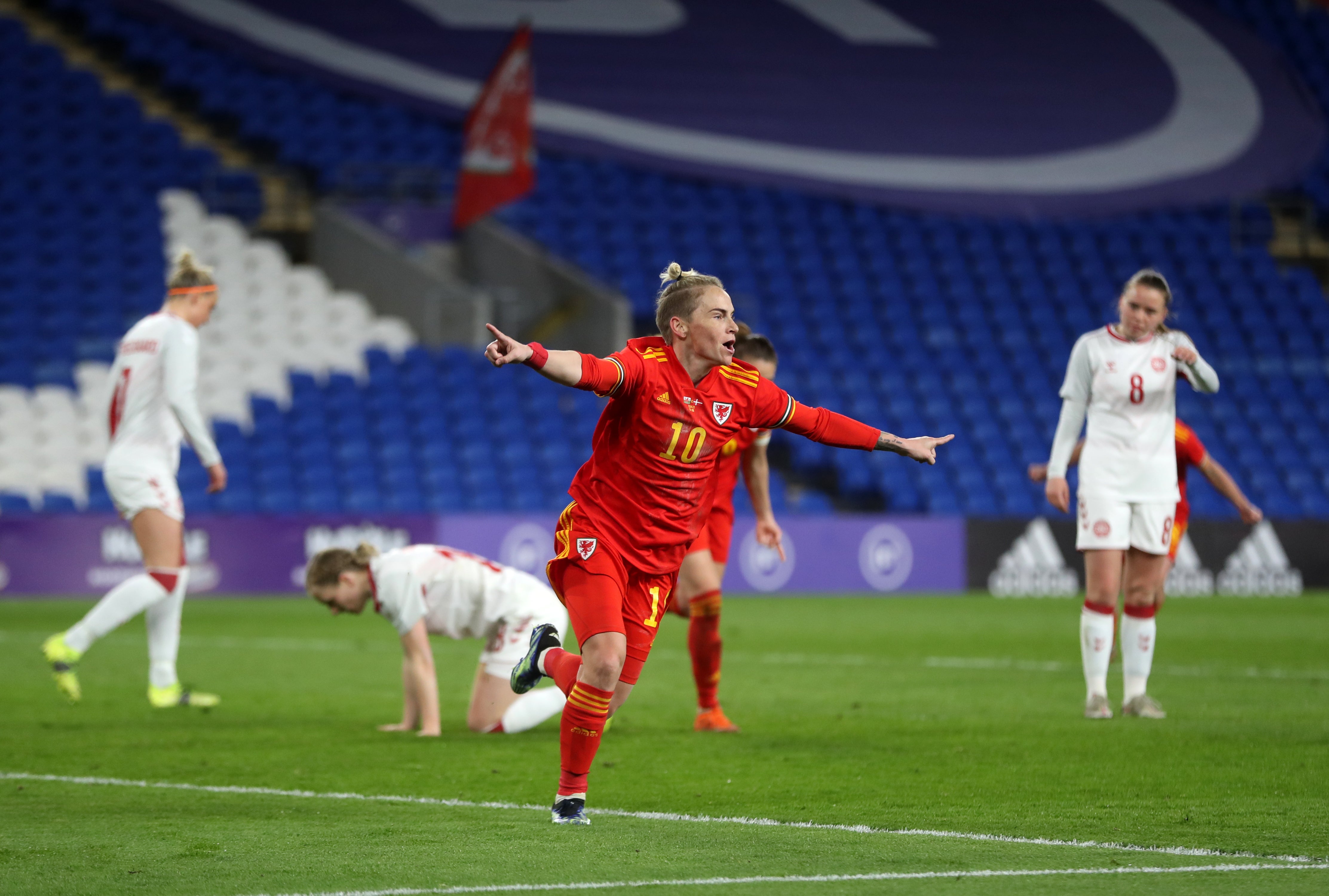 Wales’ most capped player Jess Fishlock faces a late fitness check after missing Friday’s win in Greece (David Davies/PA)