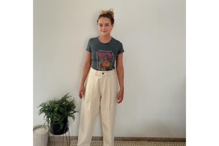 People Tree Alexis tapered trousers in natural