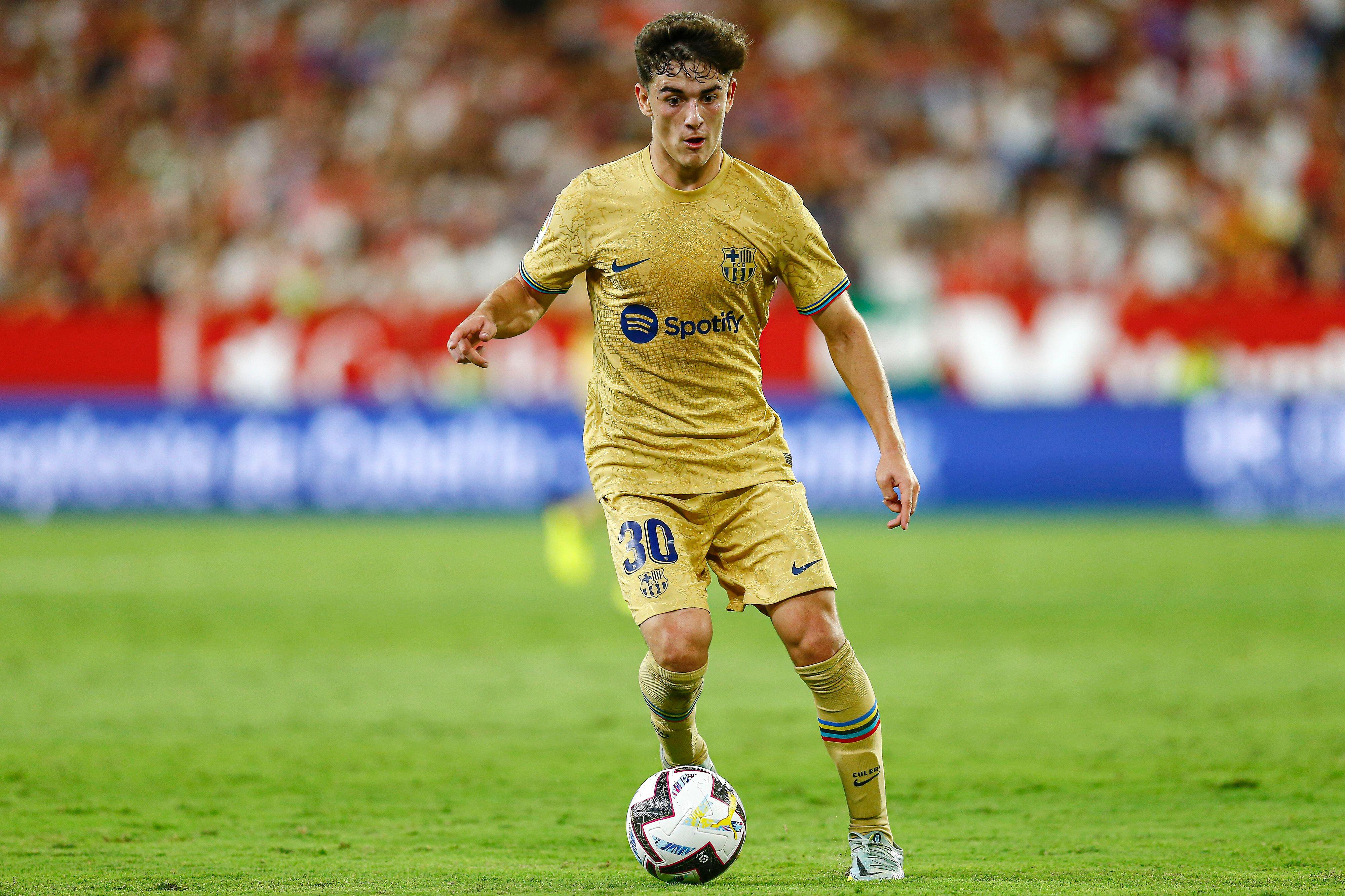 Barcelona midfielder Gavi is attracting interest (Antonio Pozo/Alamy/PA)