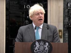 Boris Johnson says Tories ‘changed the rules’ as he complains about his removal in final speech as PM 