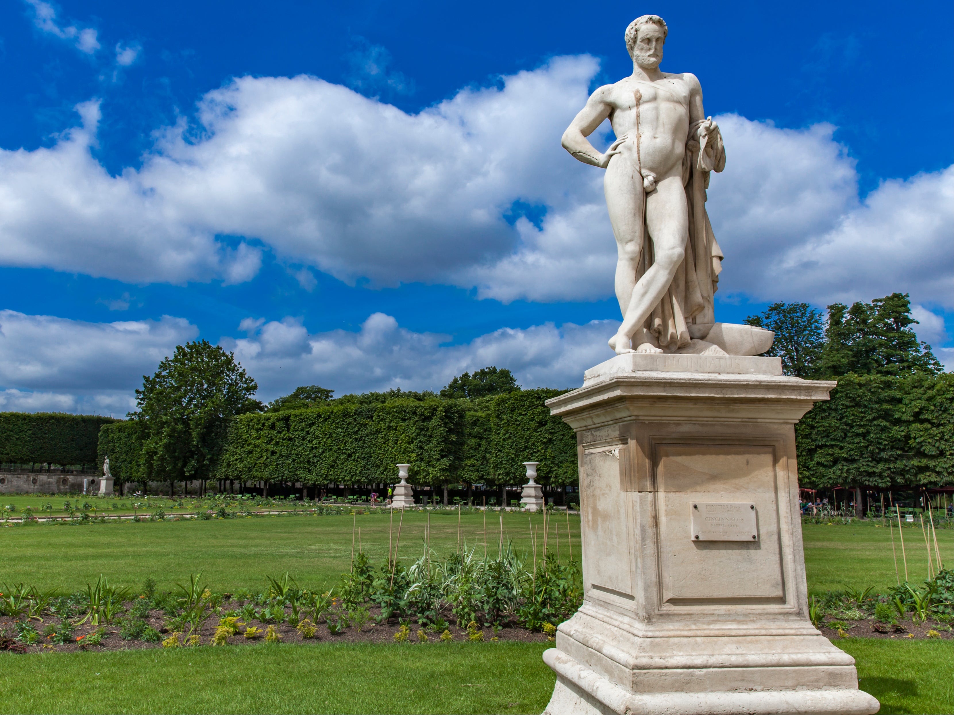 Cincinnatus by sculptor Denis Foyatier in the Tuileries Garden in Paris