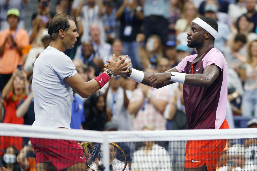 Nadal congratulates Tiafoe after his career-best win