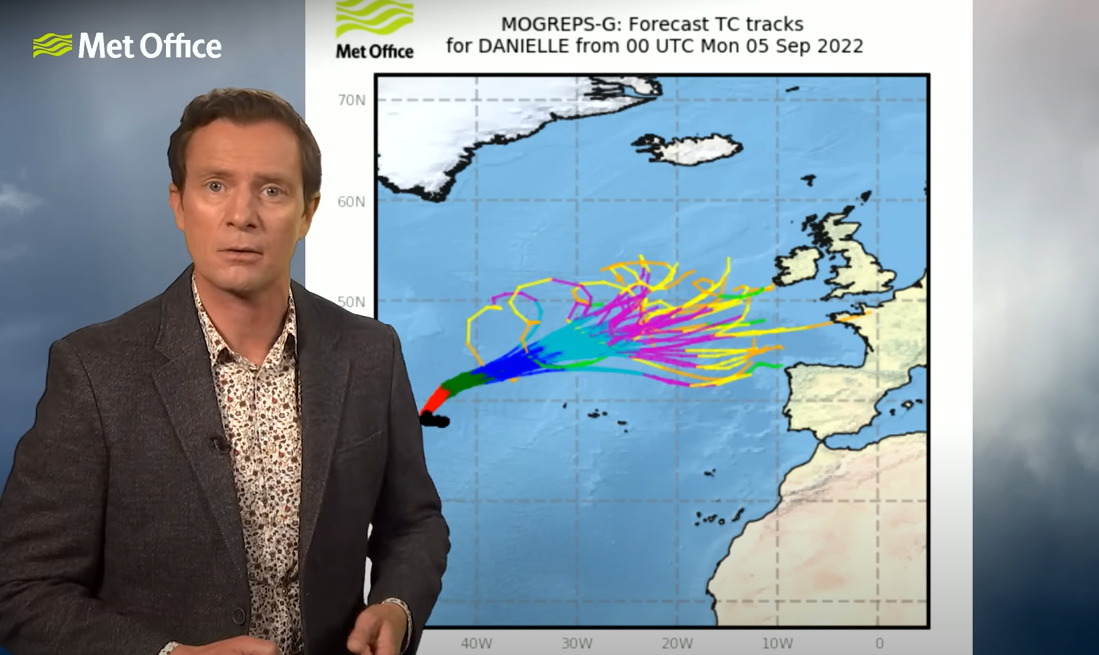 Hurricane Danielle will complicate forecasting into the weekend, the Met Office says