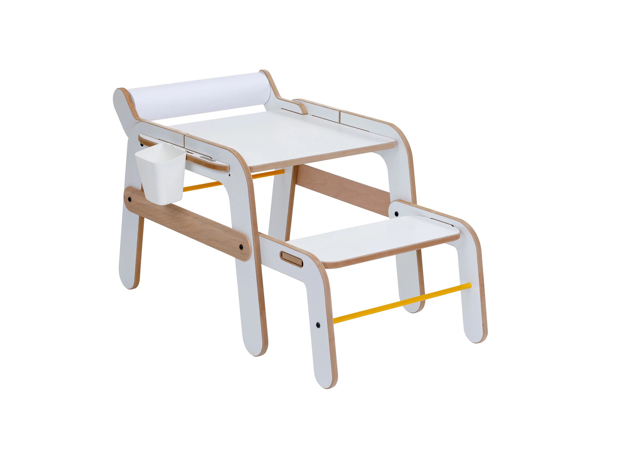 Mama Toyz white medium masa desk and bench