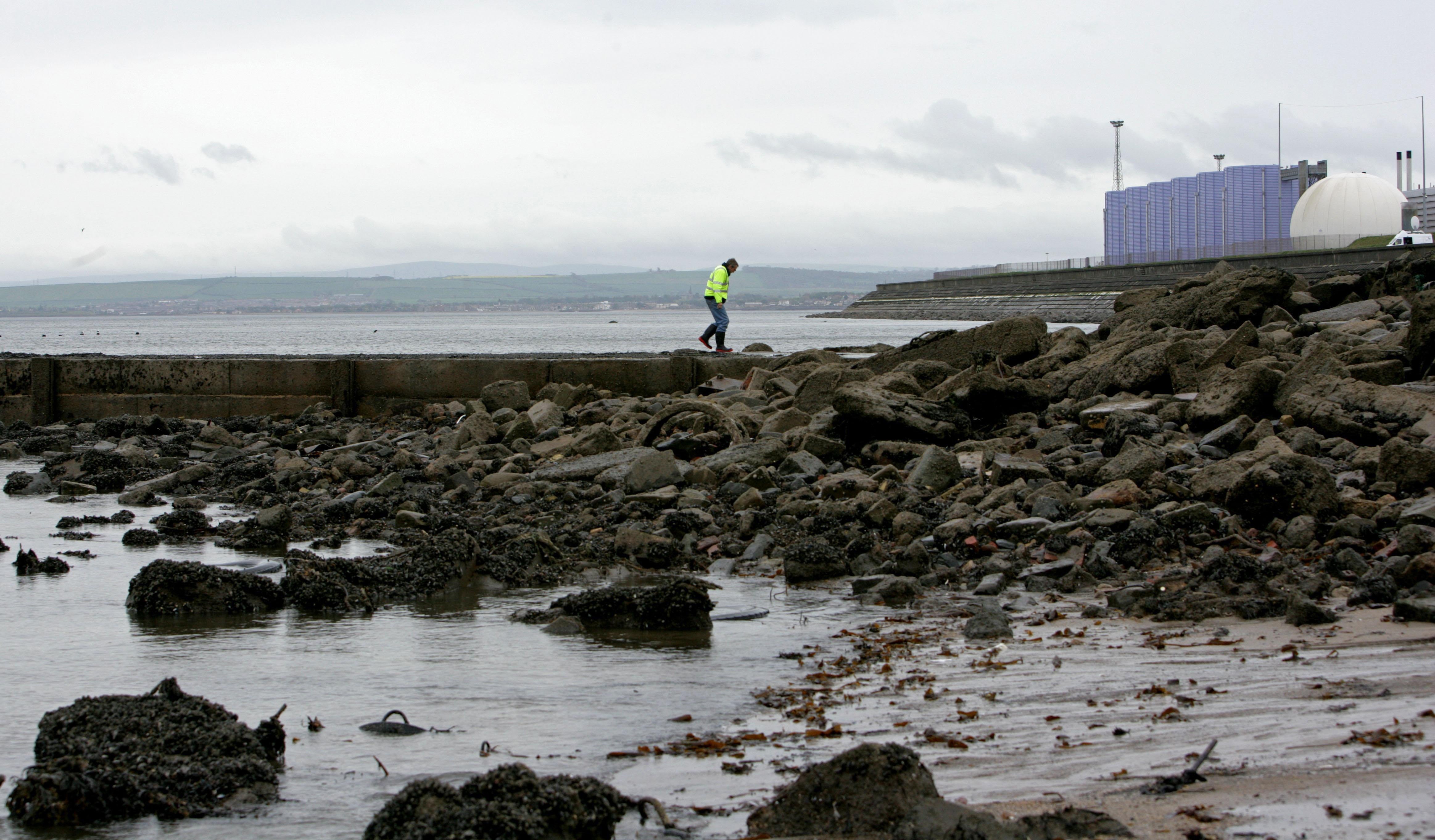 An outflow pipe at Seafield beach in Scotland (Toby Williams/PA)