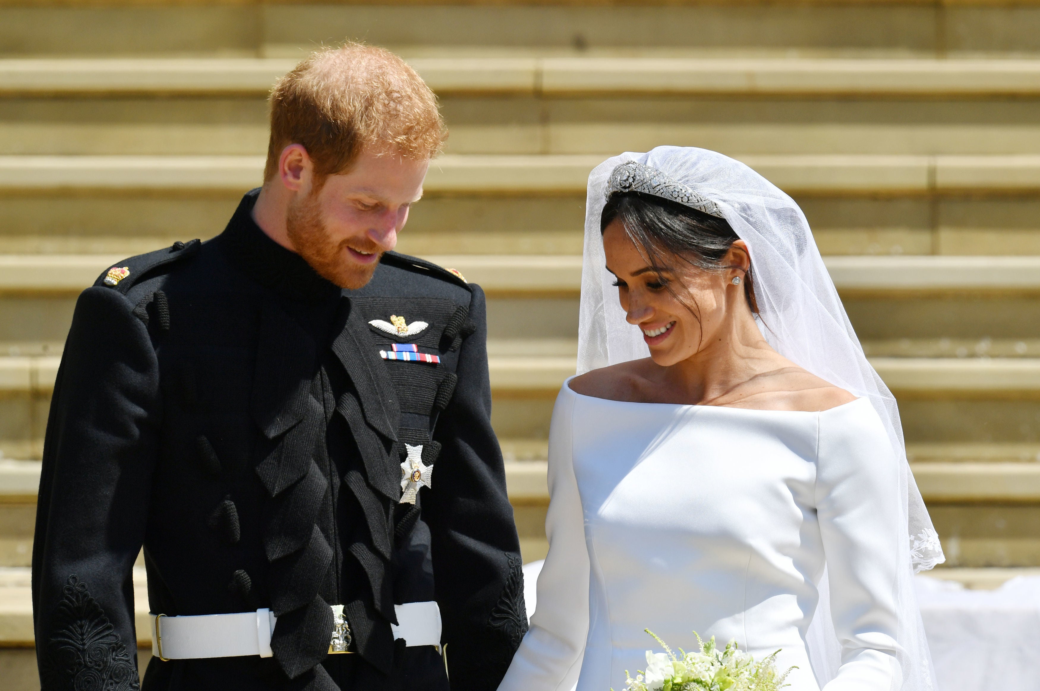 Harry and Meghan on their wedding day (Ben Birchall/PA)