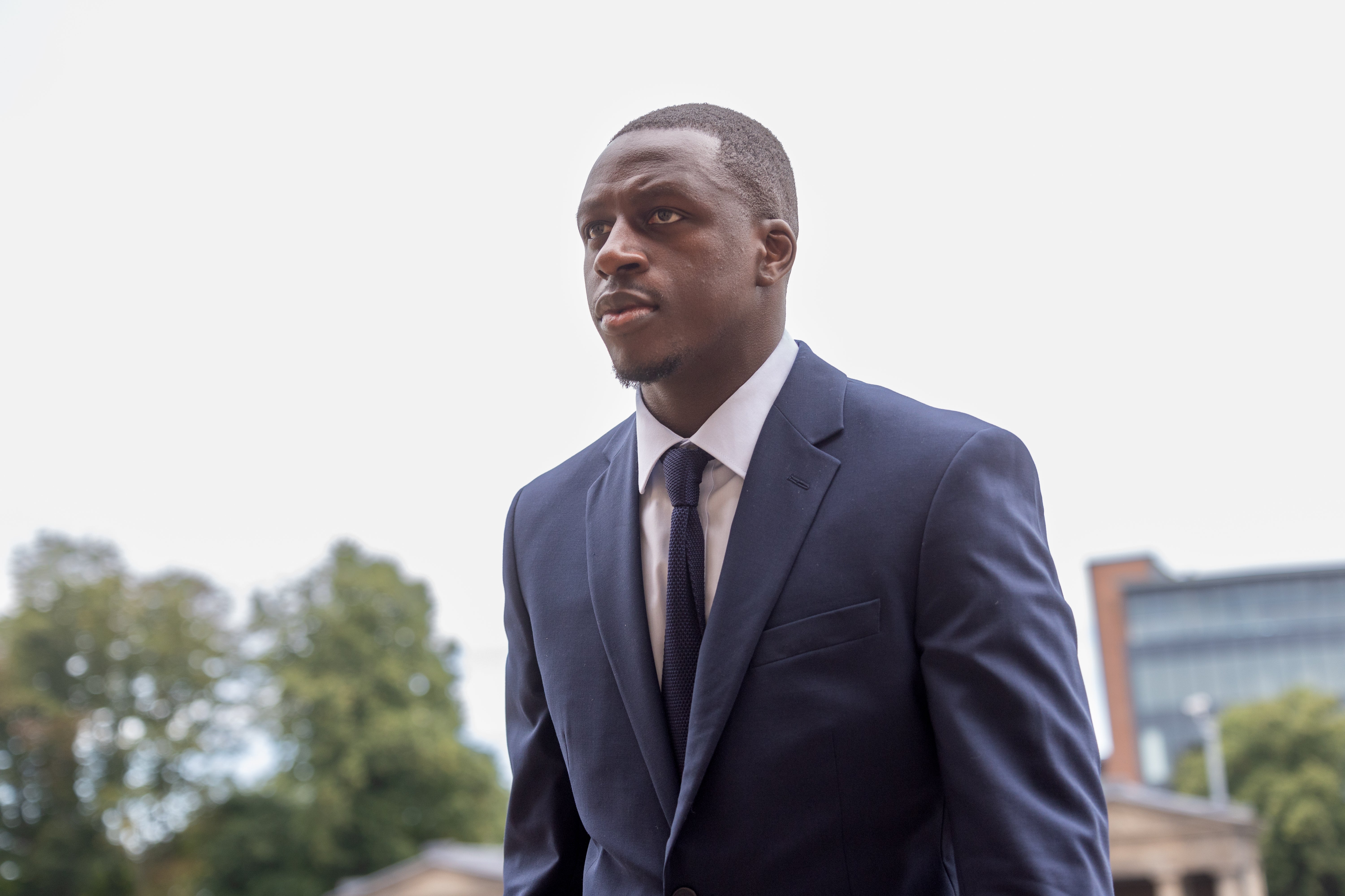 Benjamin Mendy arrives at Chester Crown Court (David Rawcliffe/PA)