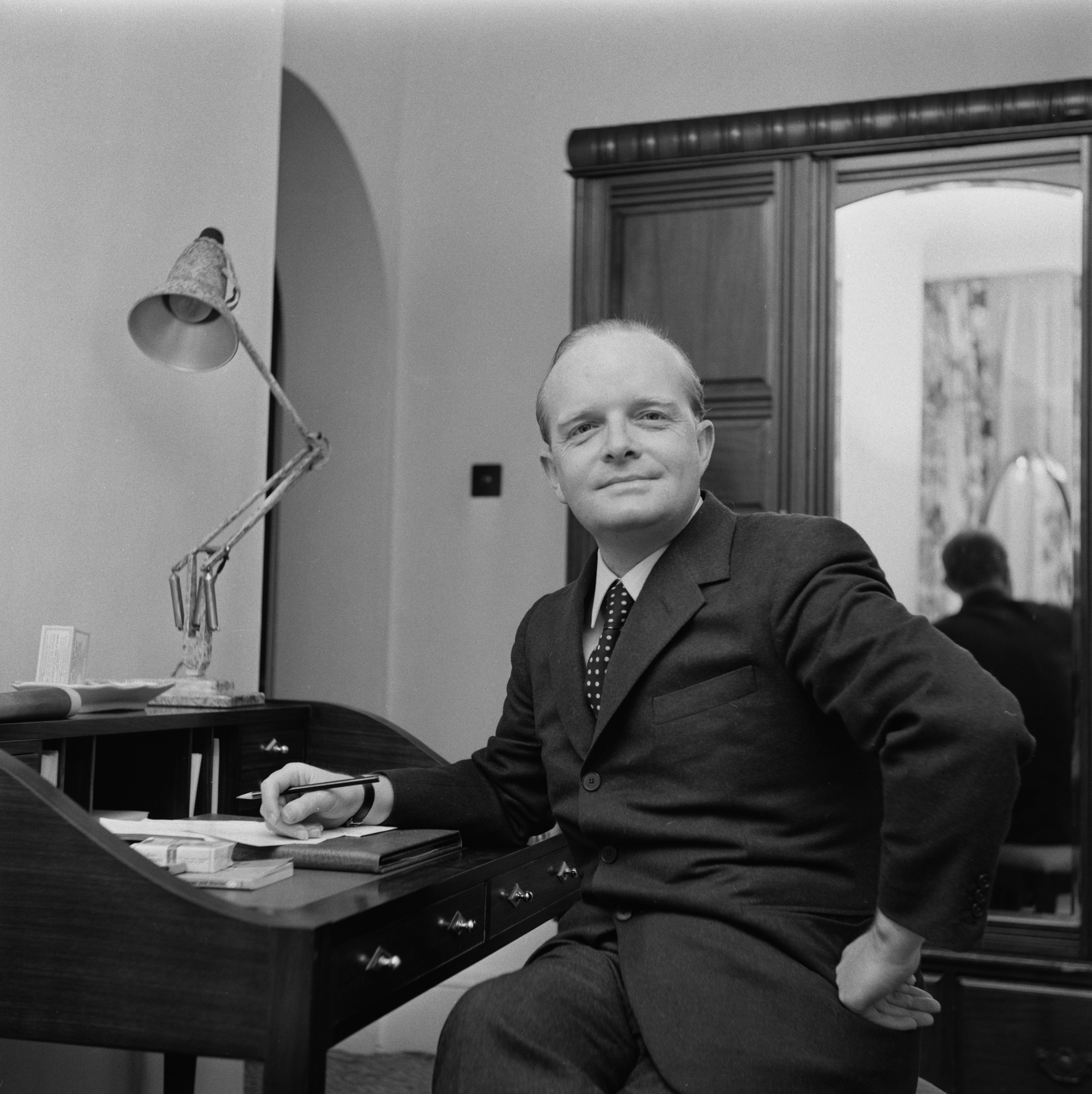 Truman Capote in the UK on 9 March 1966