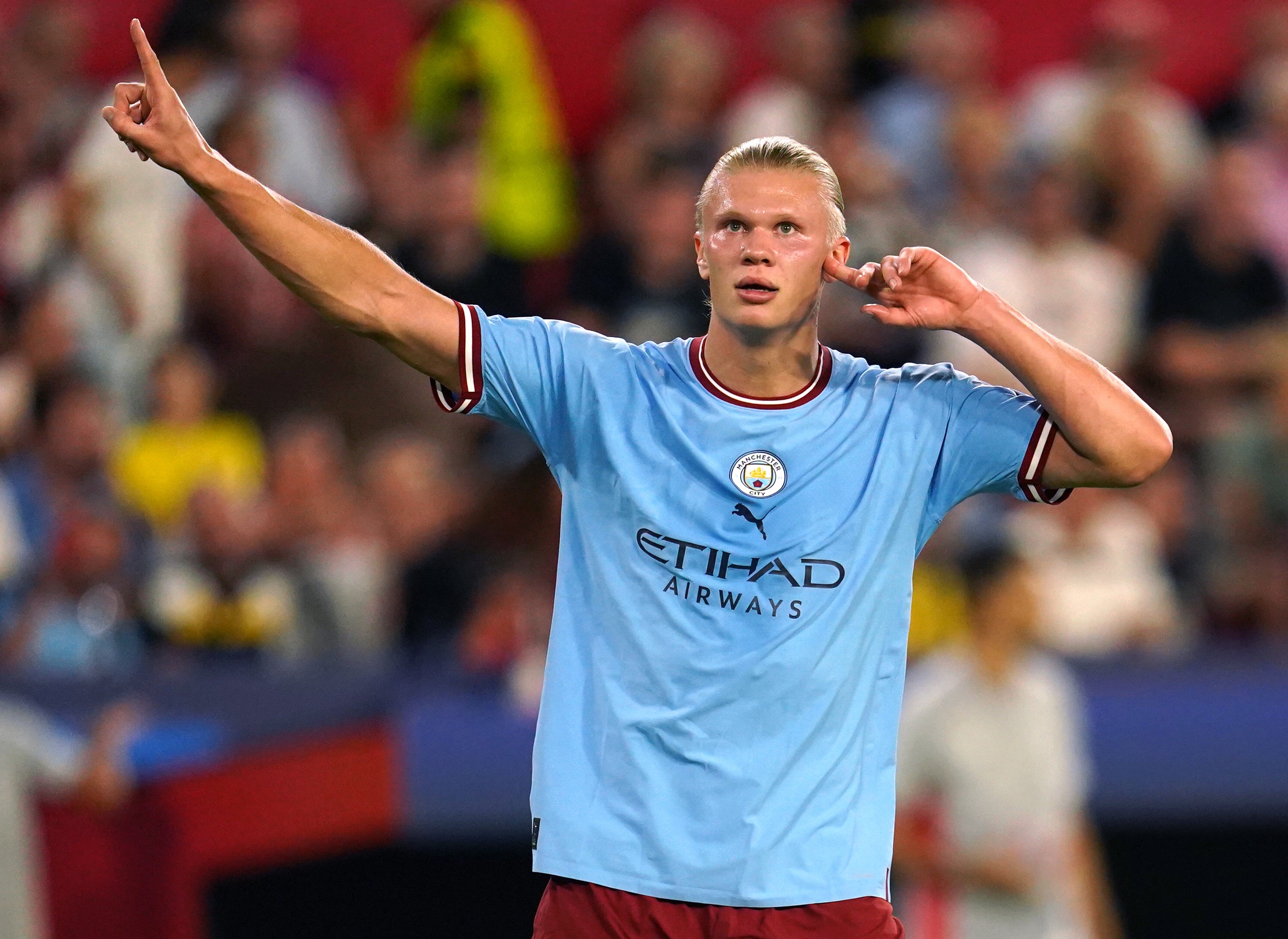 Erling Haaland inspired Manchester City to victory again (Nick Potts/PA)