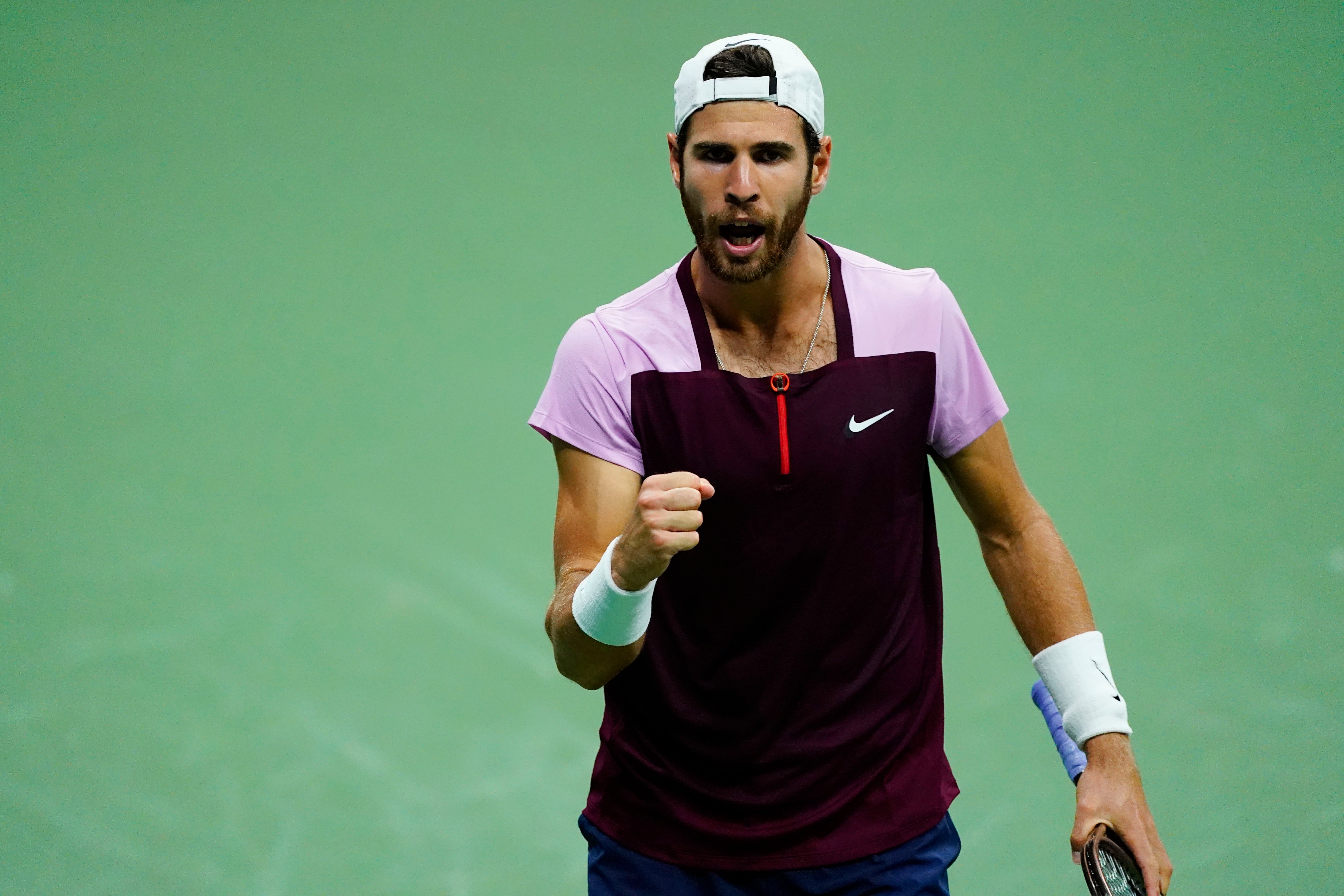 Karen Khachanov is through to a first grand slam semi-final (Frank Franklin II/AP)