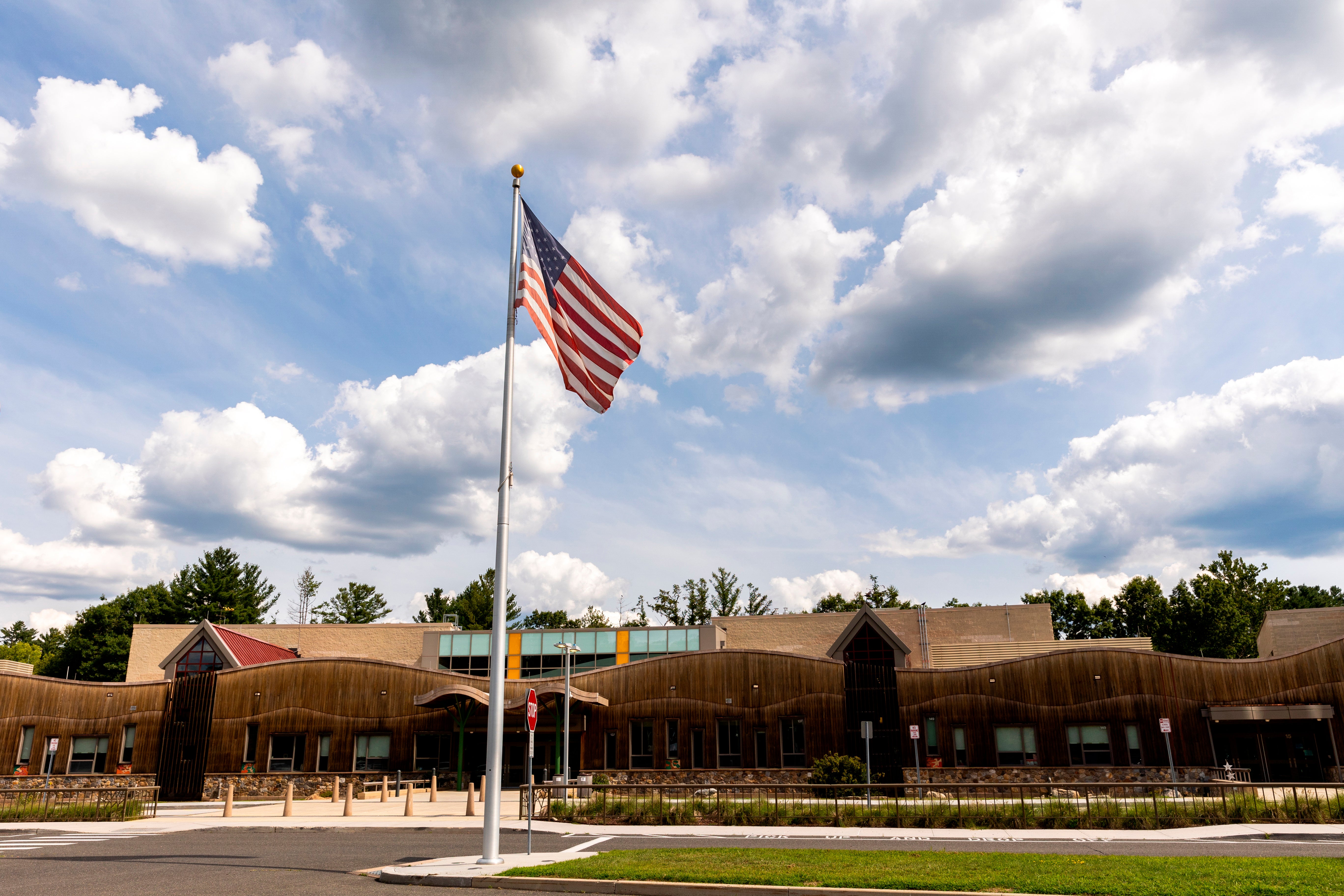 The school, which opened in 2016, replaced the one that was demolished after 20 first graders and six educators were shot and killed in December 2012. The flagpole was the only part of the old school left untouched