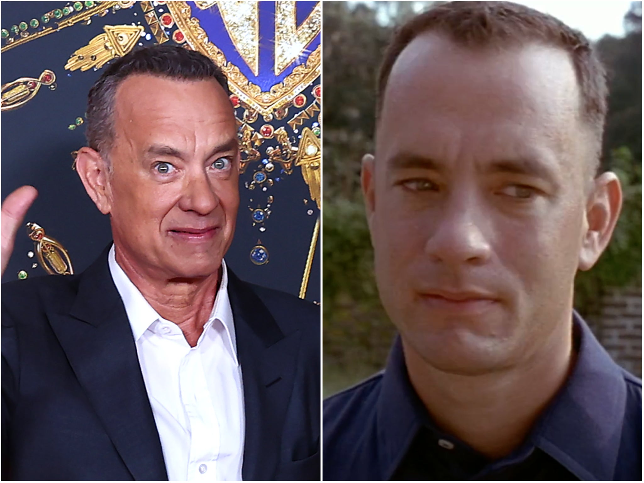 Hanks and his character Gump