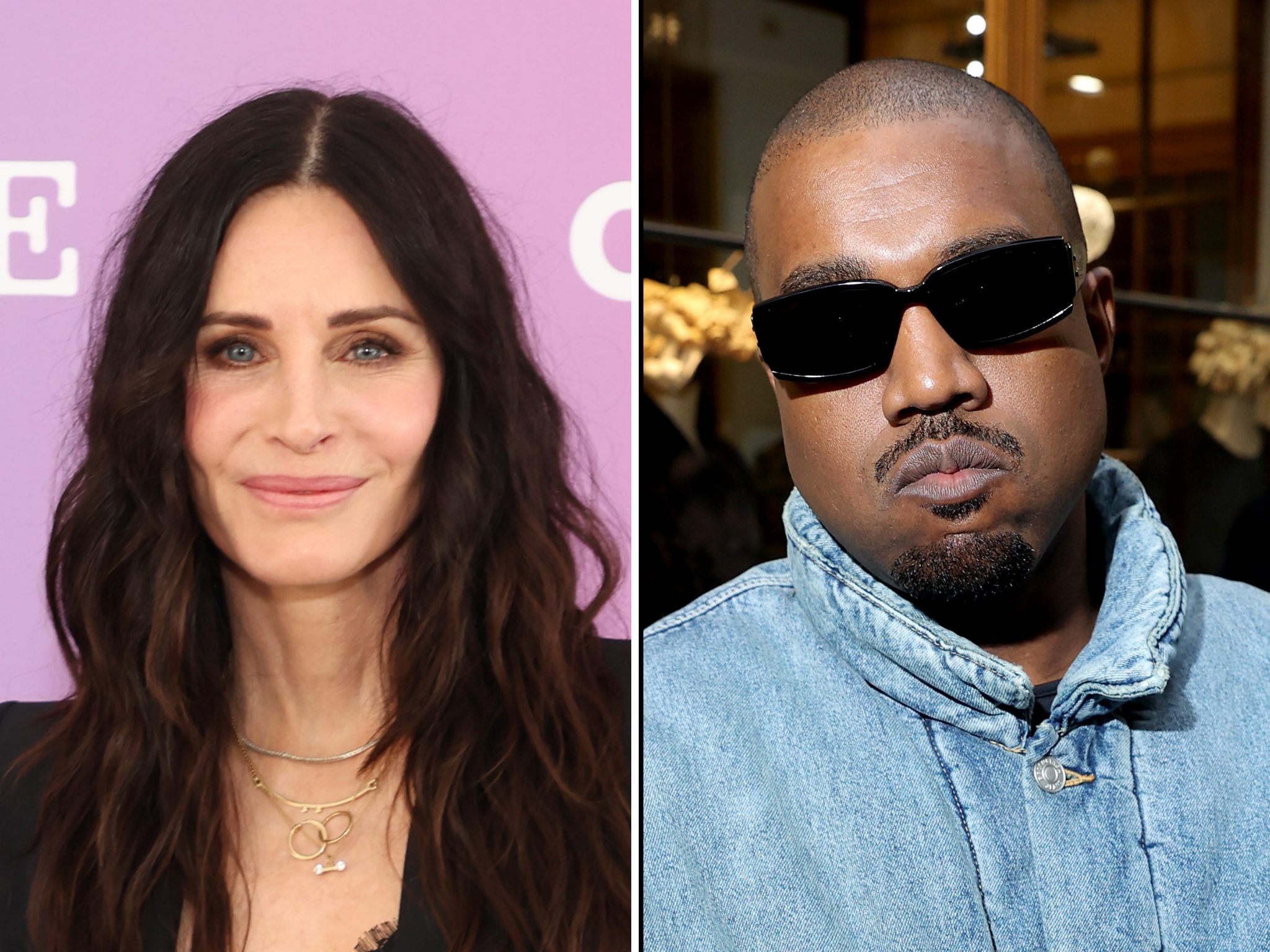 Courtney Cox and Kanye West