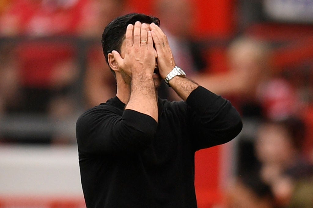 Head-in-hands Arteta has been a regular sight during Arsenal runs of defeats