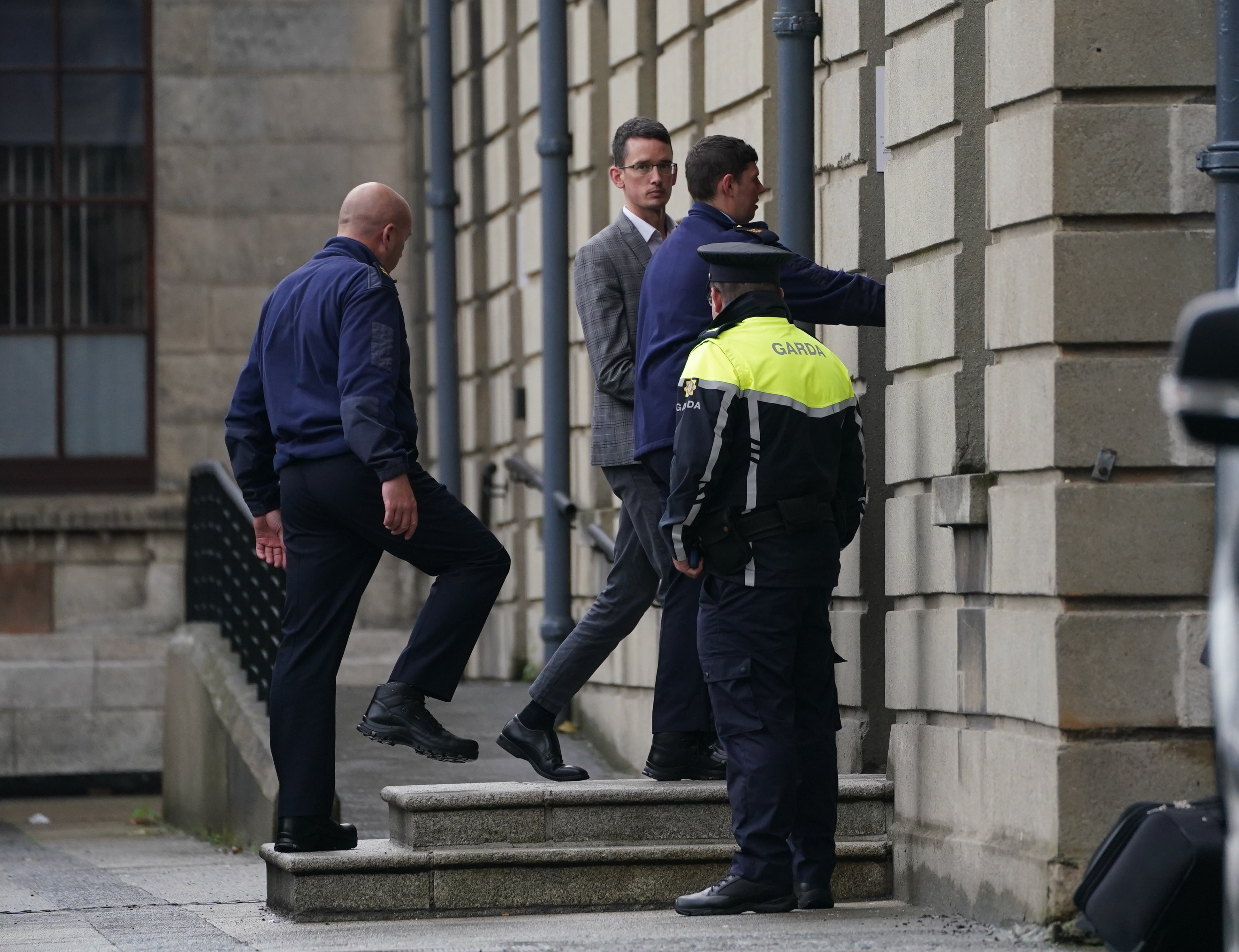 Burke arrives at the High Court in Dublin