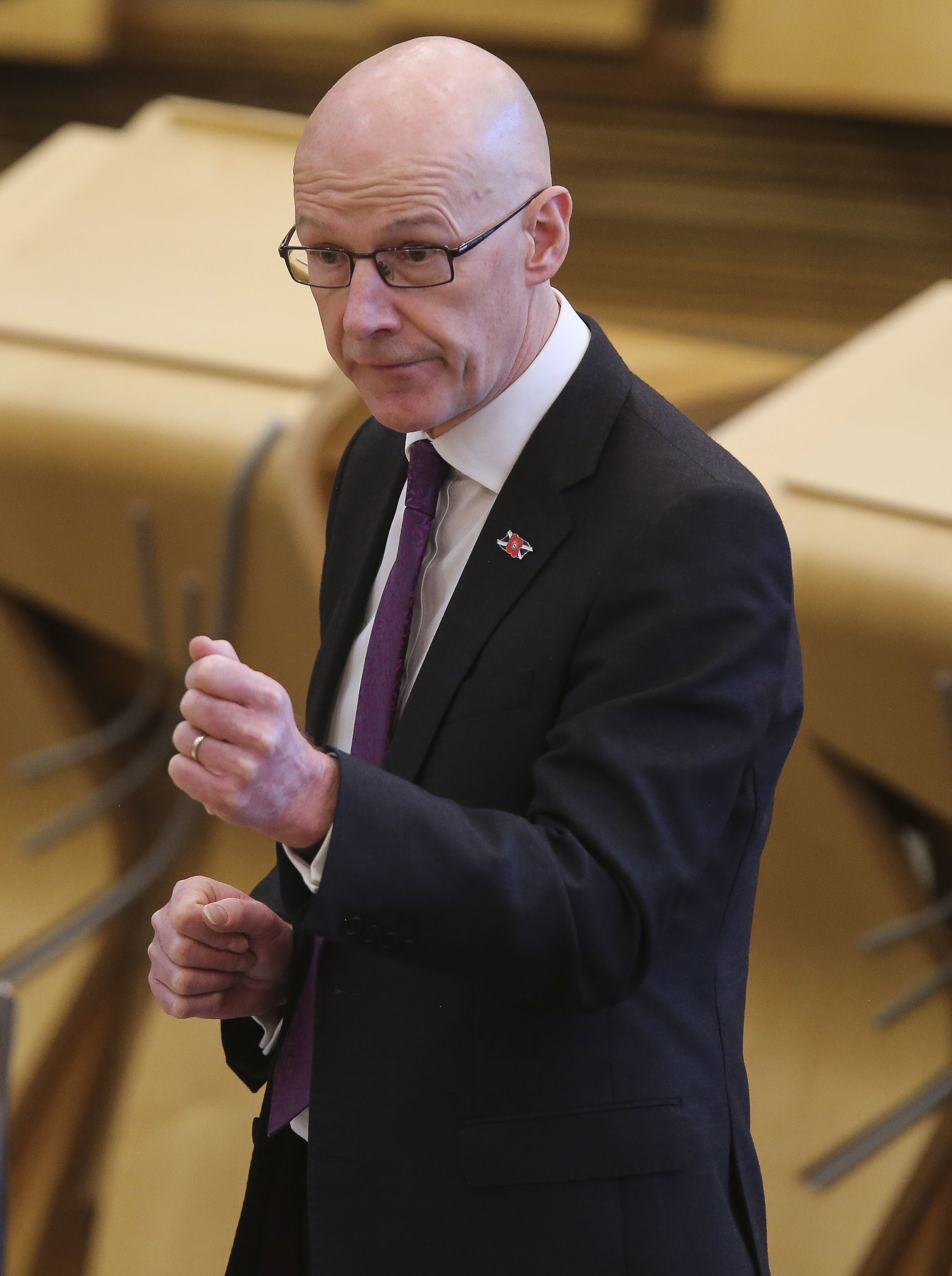 John Swinney spoke at Holyrood (Fraser Bremner)