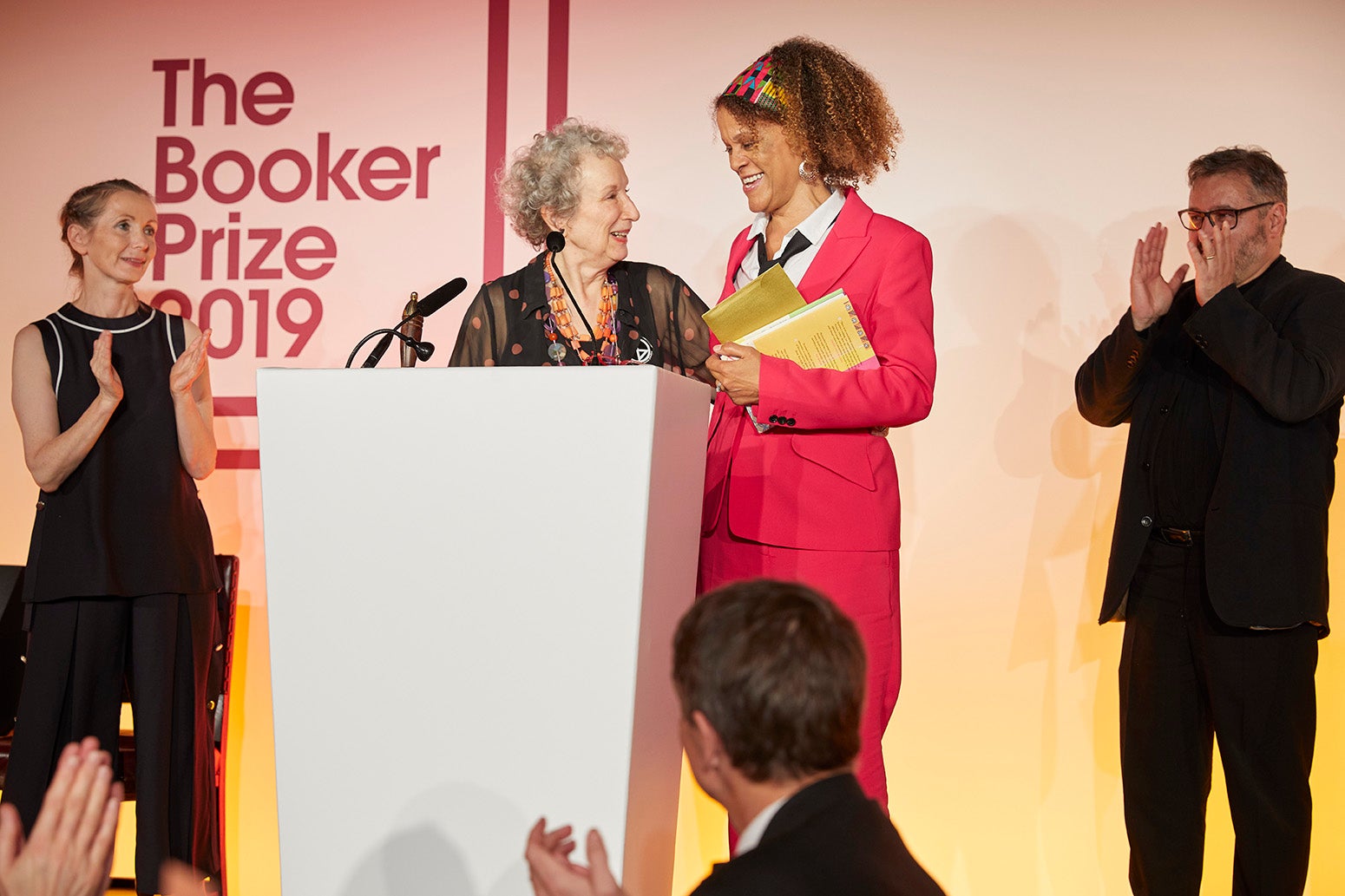 In 2019, the prize was shared by Margaret Atwood and Bernardine Evaristo