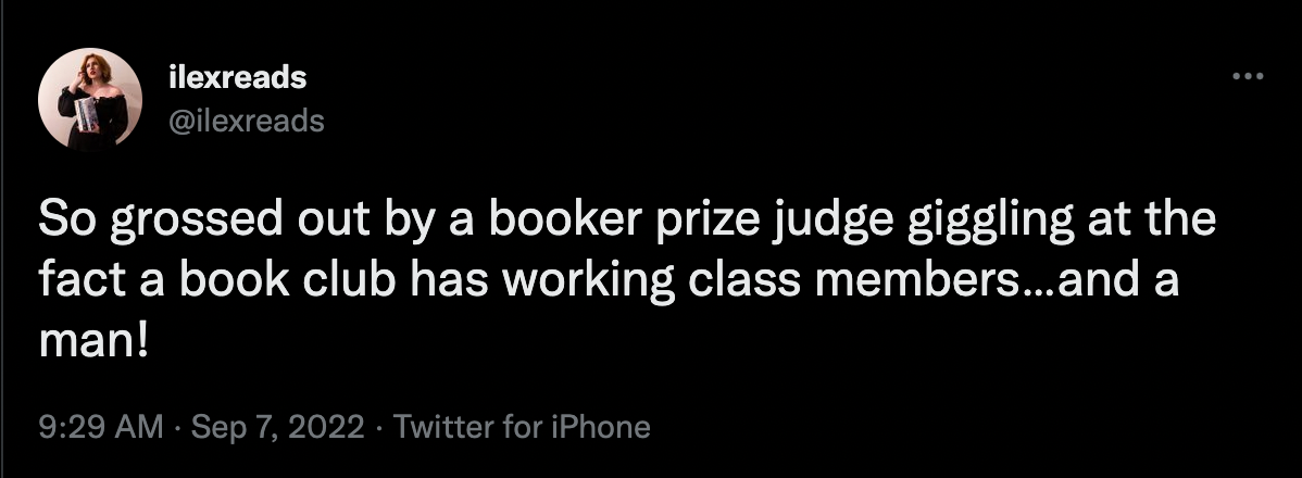 Booker Prize Twitter screenshot